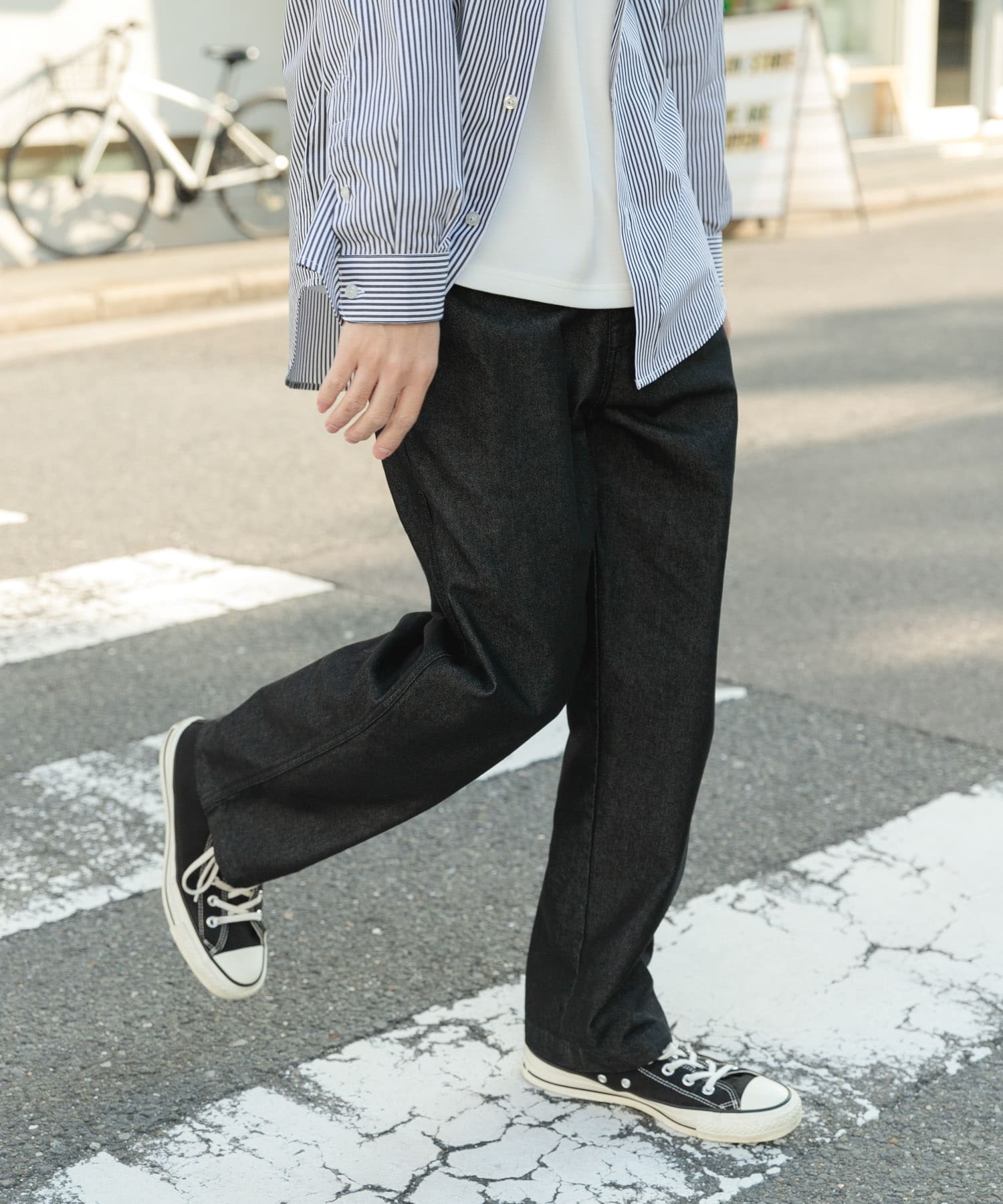 クールタッチ デニムイージーパンツ