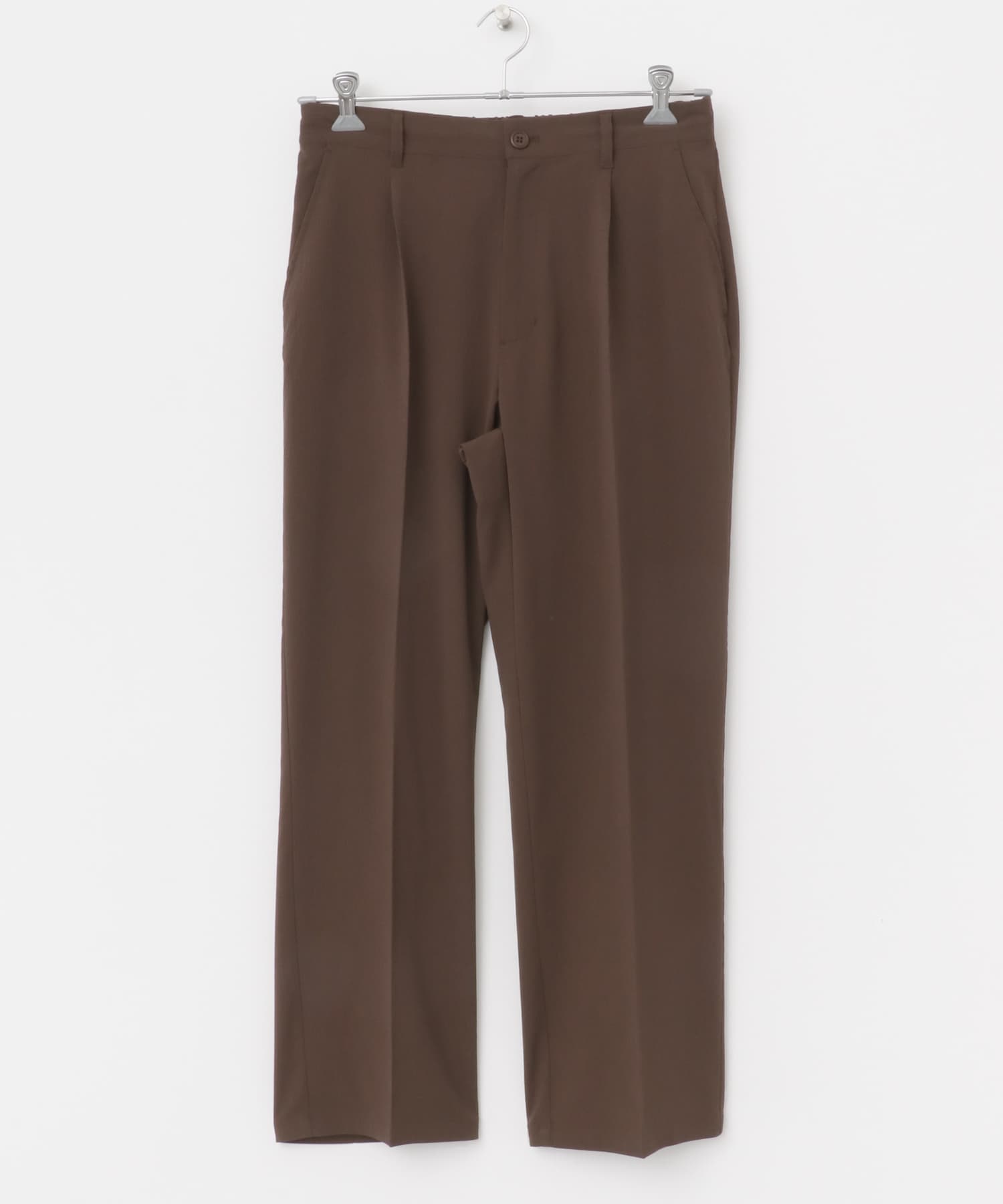 『セットアップ対応』ヨウリュウ1-tuckテーパードパンツ BRN M