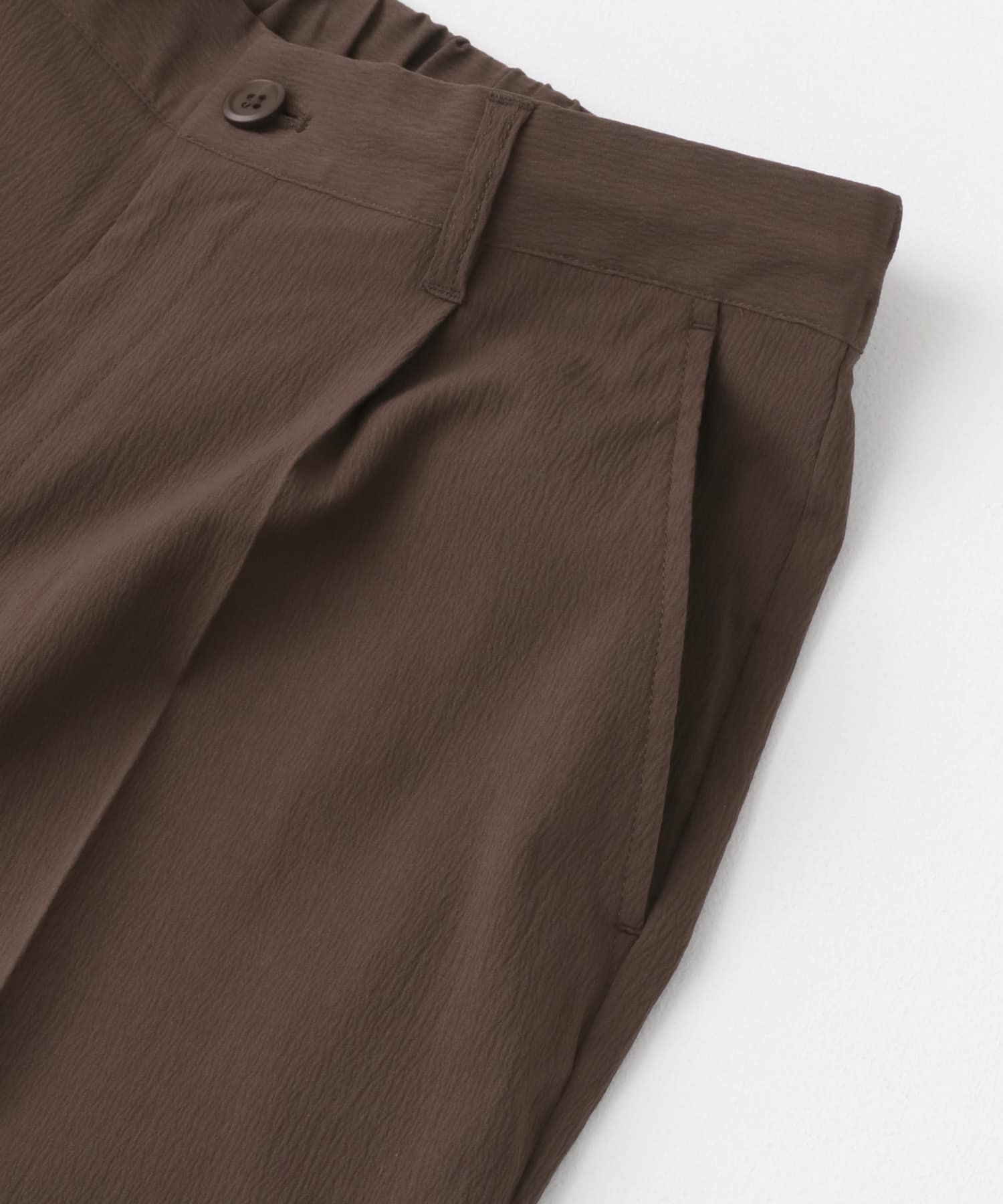 『セットアップ対応』ヨウリュウ1-tuckテーパードパンツ BRN M