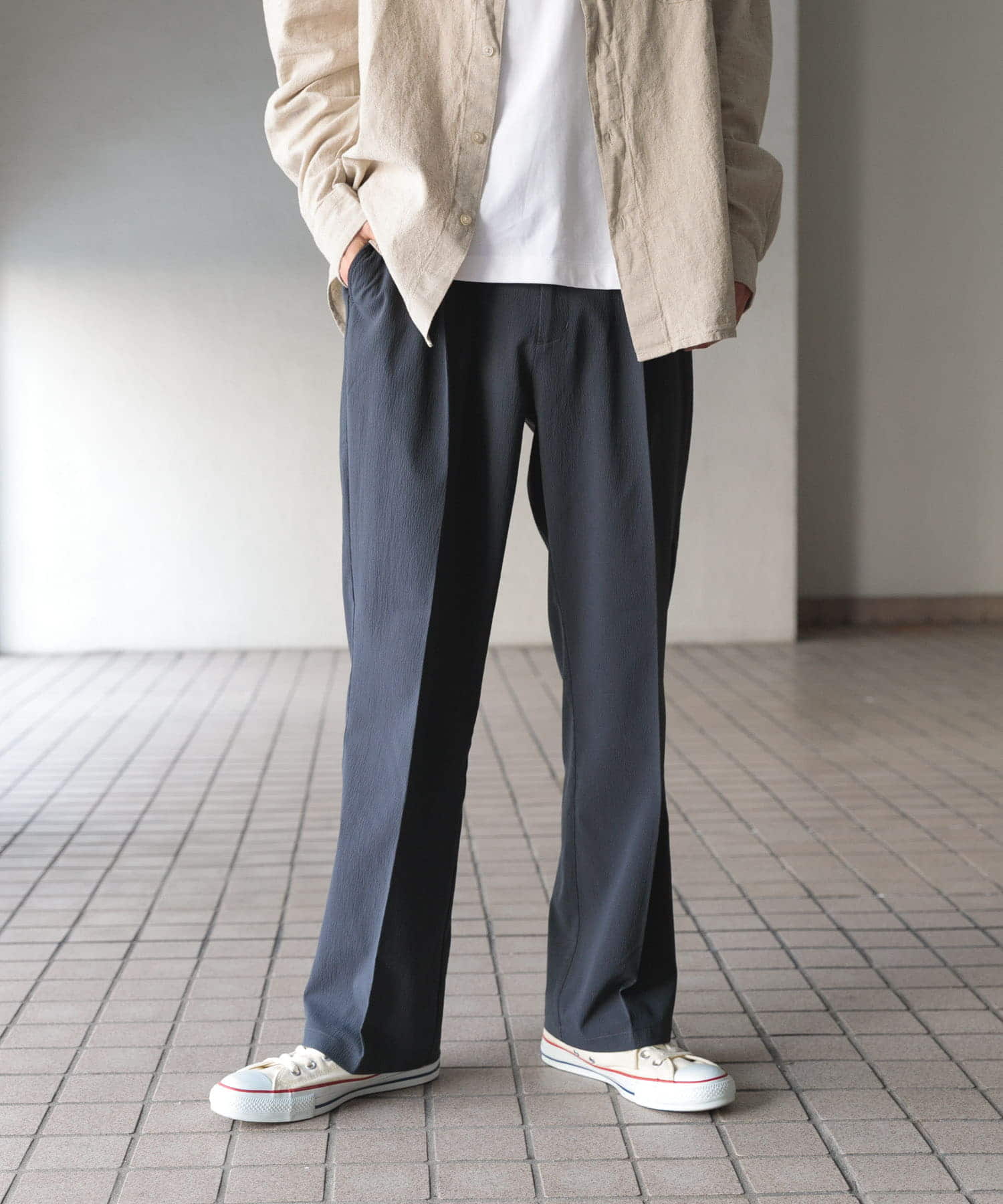 『セットアップ対応』ヨウリュウ1-tuckテーパードパンツ