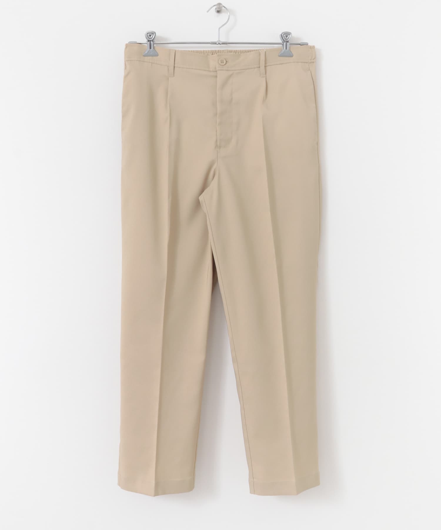 1-tuckストレッチイージーパンツ BEG M