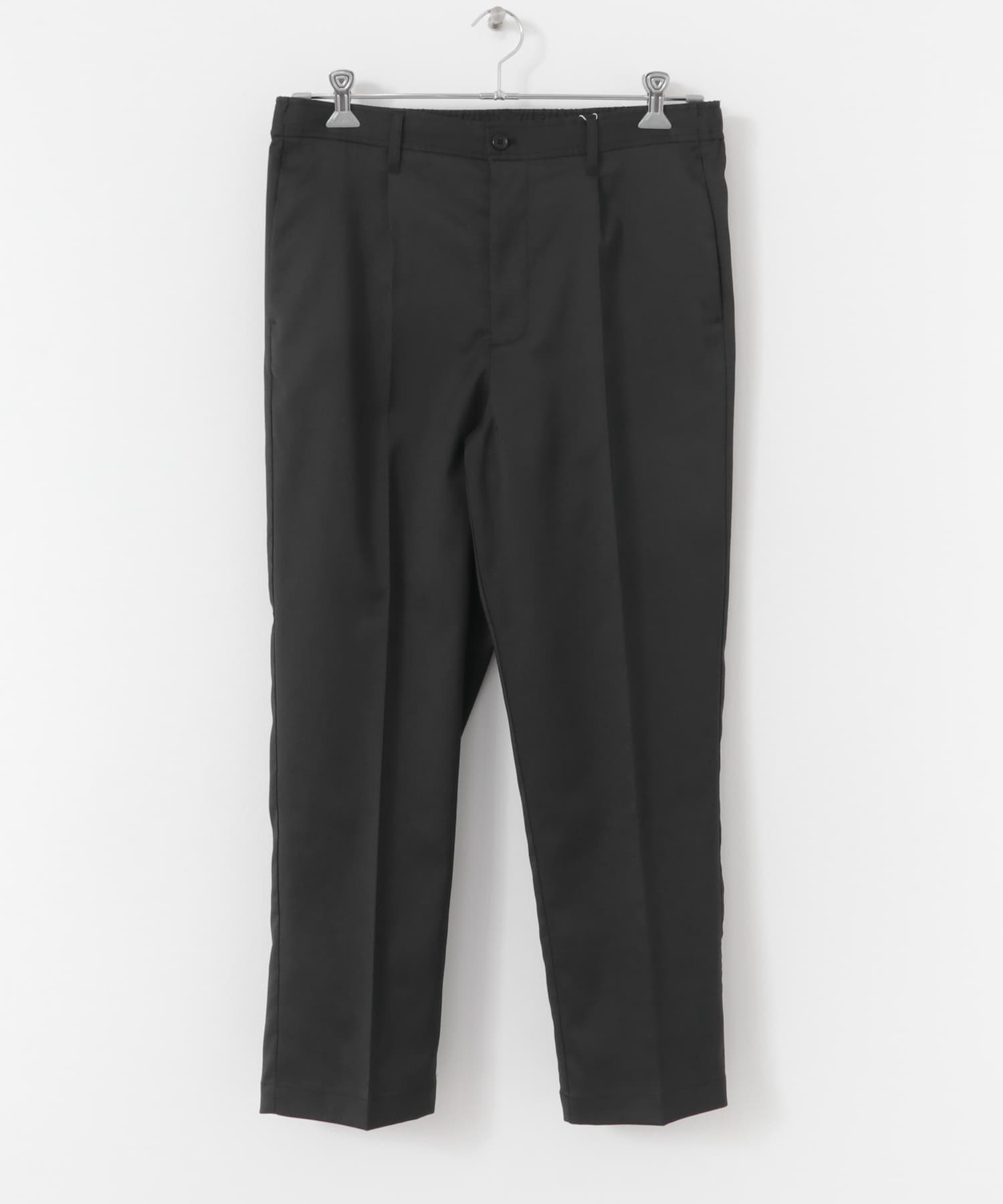 1-tuckストレッチイージーパンツ BLK M