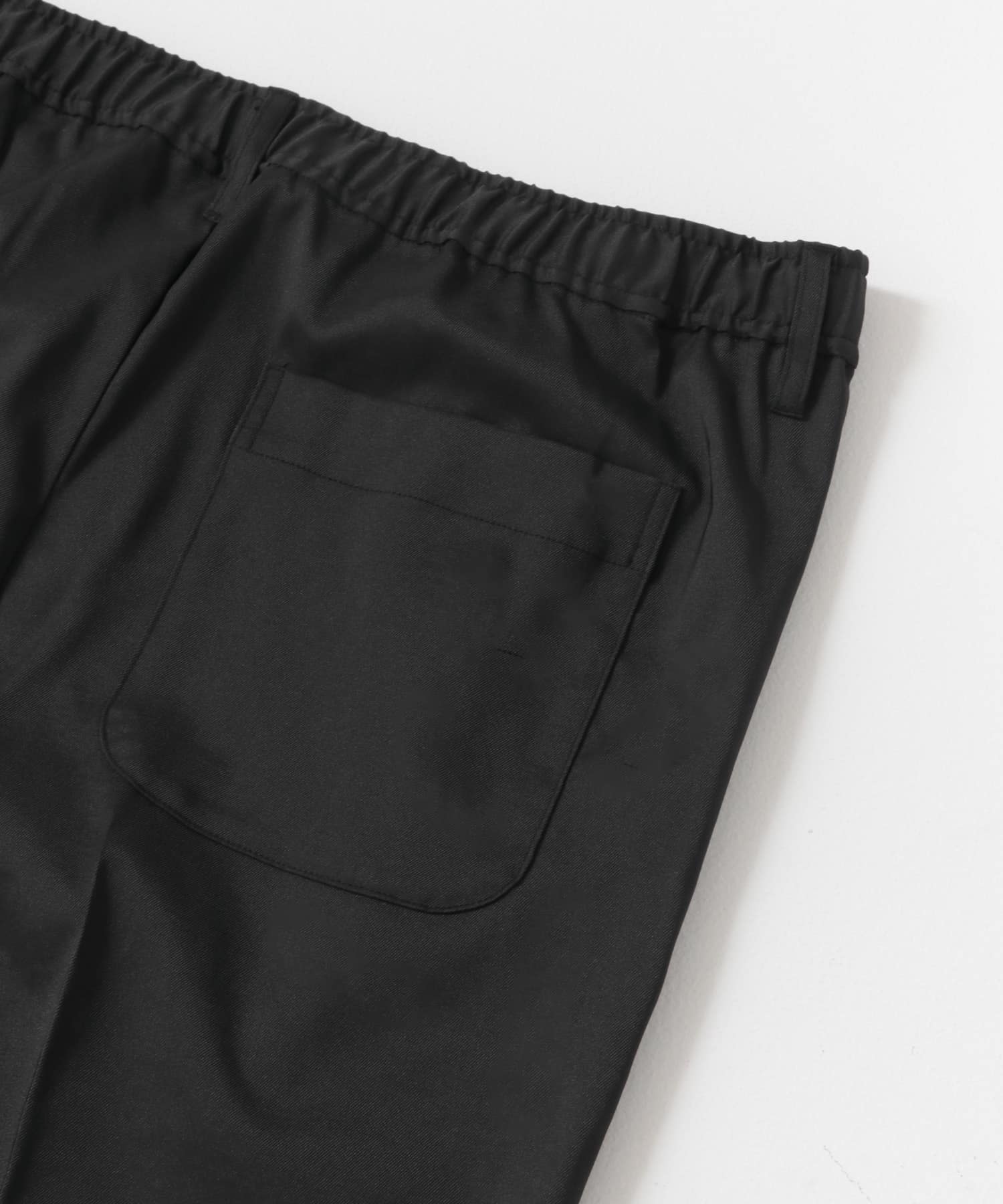 1-tuckストレッチイージーパンツ BLK M