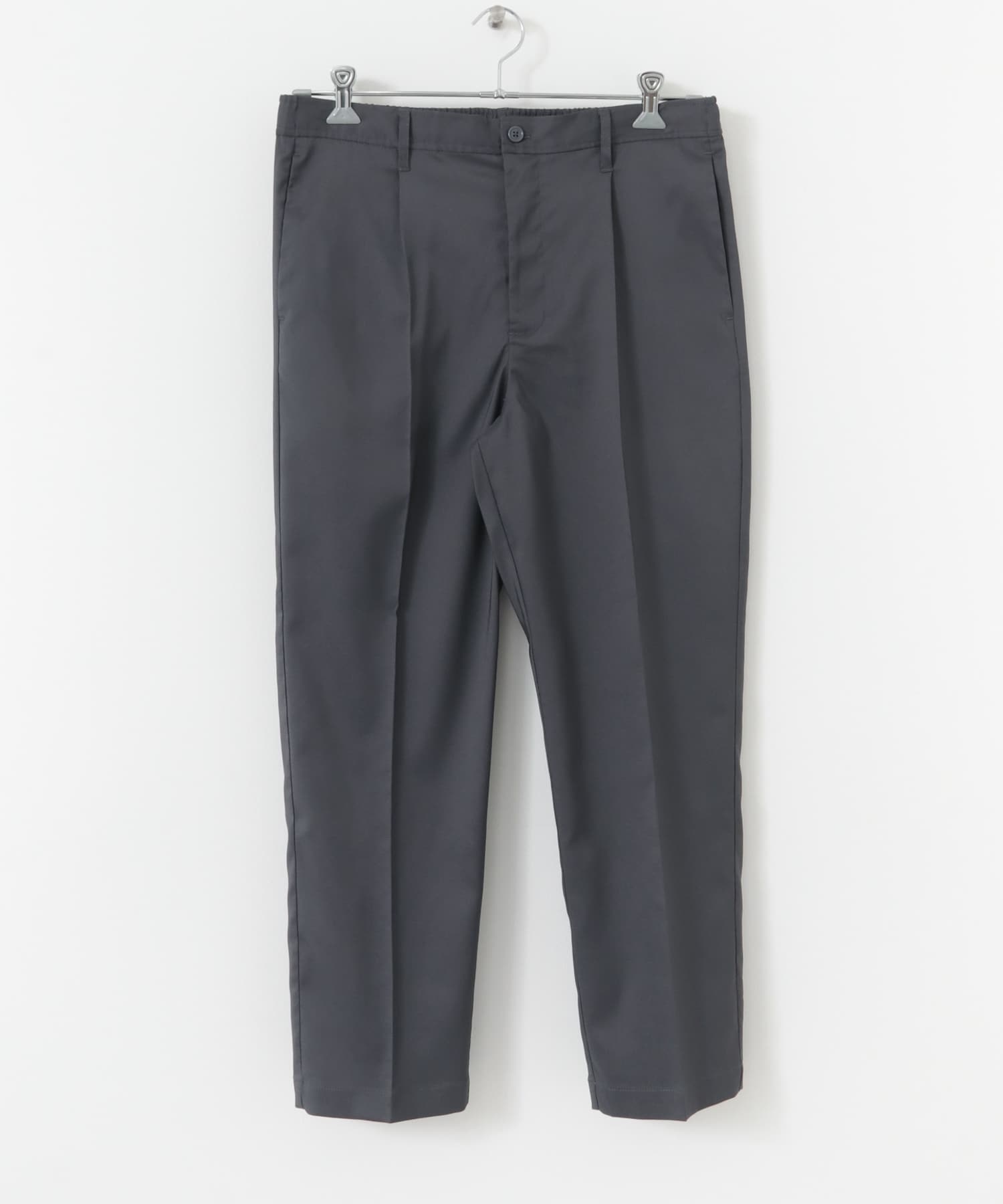 1-tuckストレッチイージーパンツ GRY M