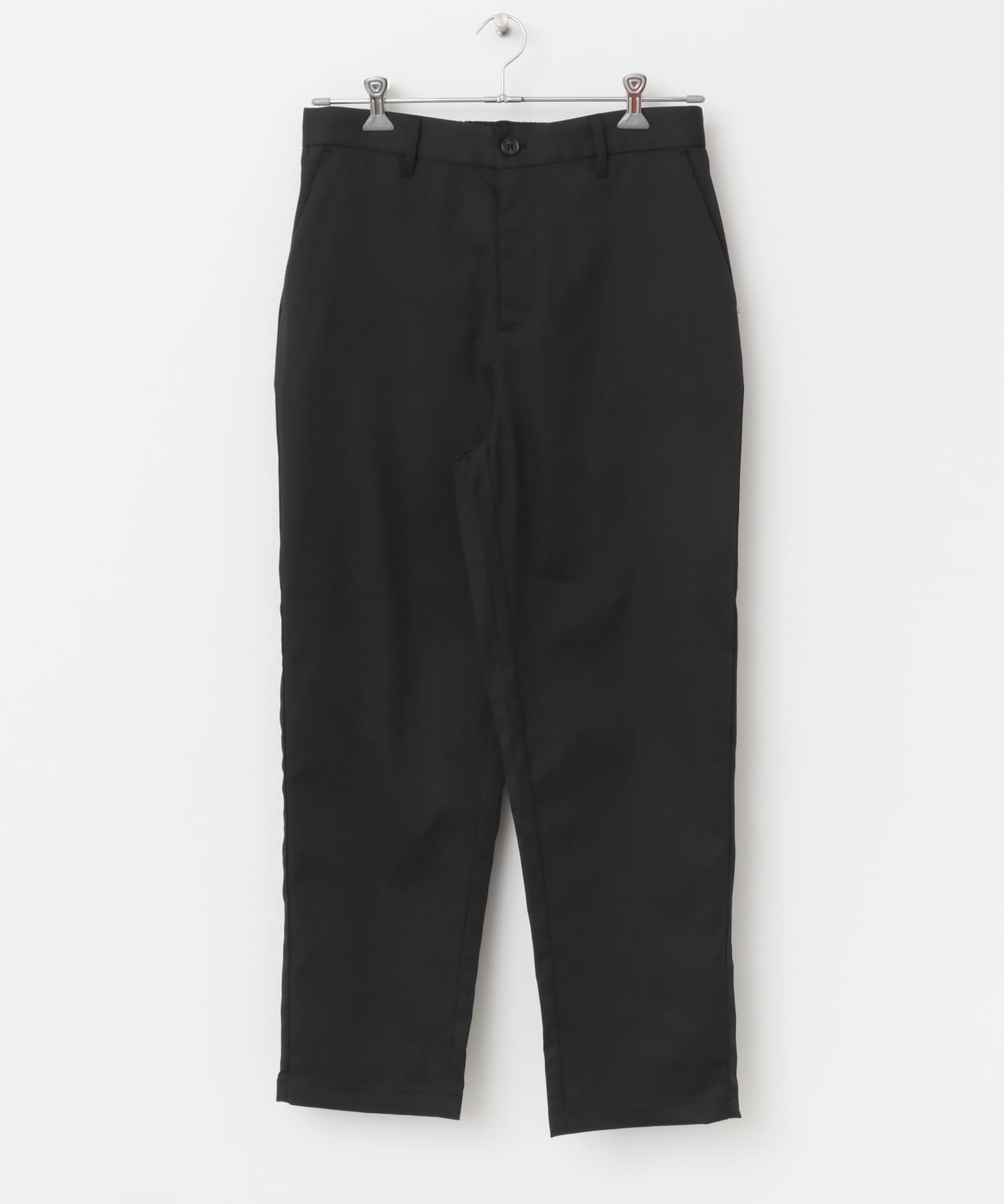 『セットアップ対応』マシンウォッシャブルピケテーパードパンツ BLK M