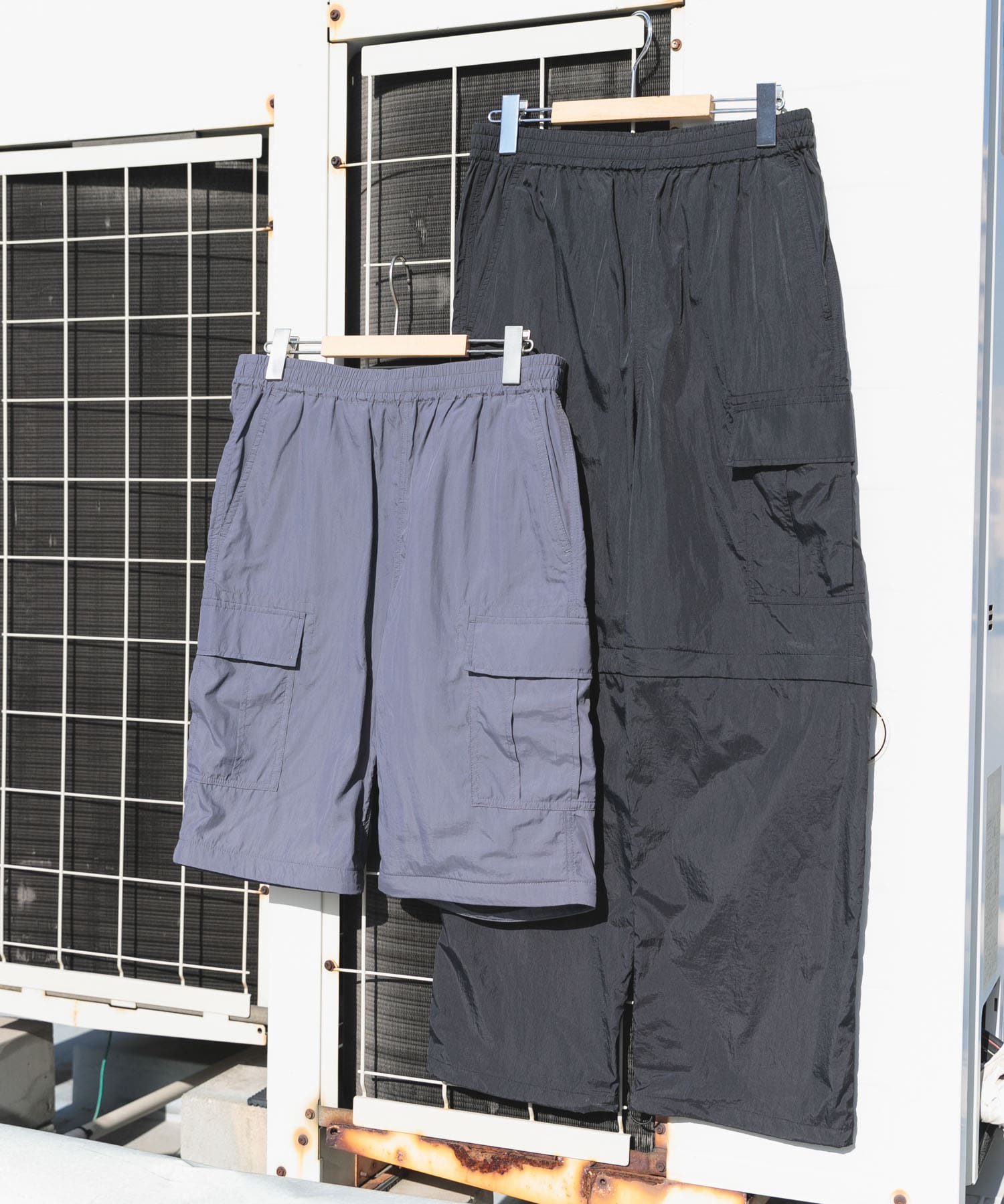 『セットアップ対応』スーパーライトナイロン2wayカーゴパンツ CHA M