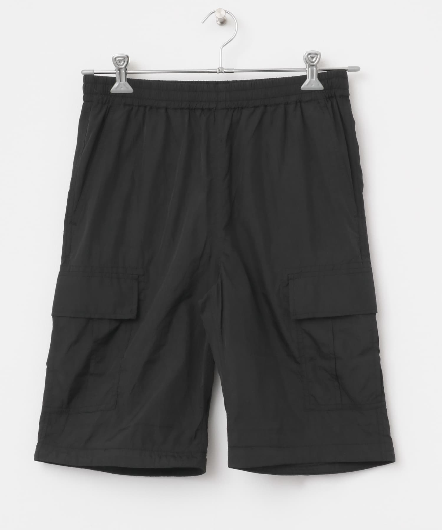 『セットアップ対応』スーパーライトナイロン2wayカーゴパンツ BLK M