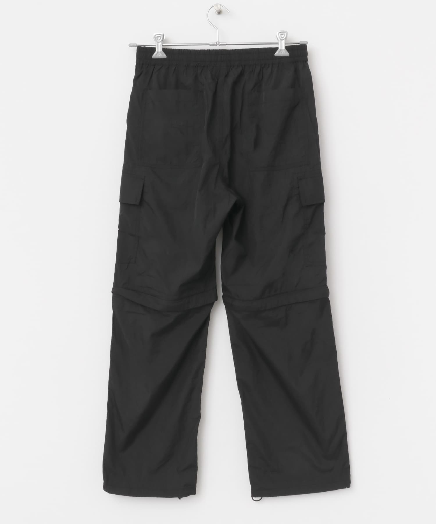 『セットアップ対応』スーパーライトナイロン2wayカーゴパンツ BLK M