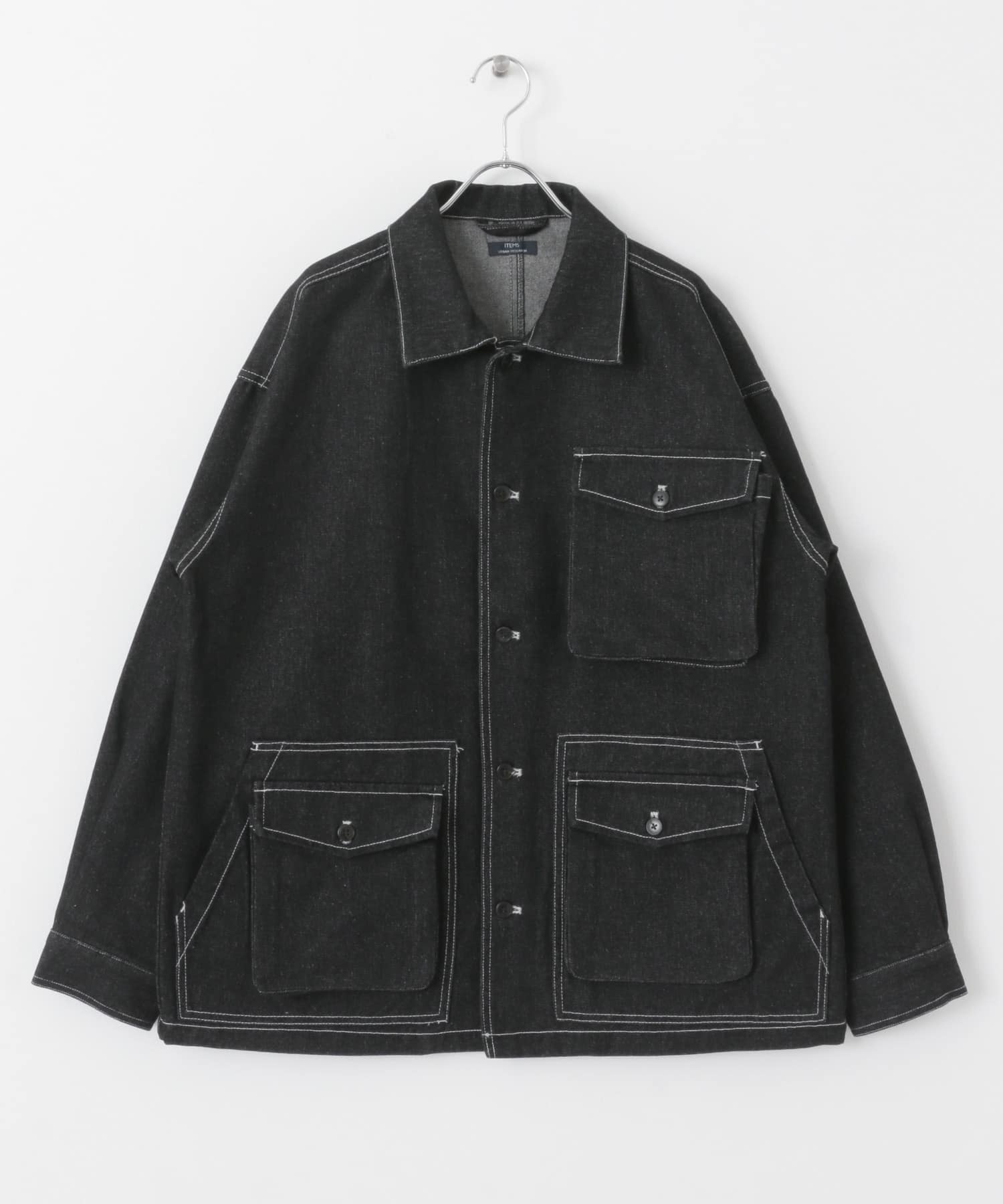カバーオールジャケット BLK S