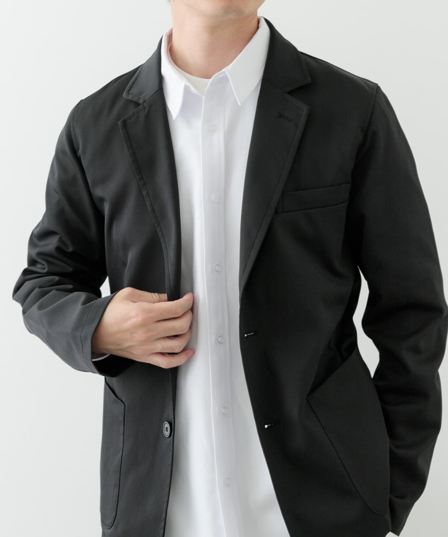 『セットアップ対応』マシンウォッシャブルピケテーラードジャケット