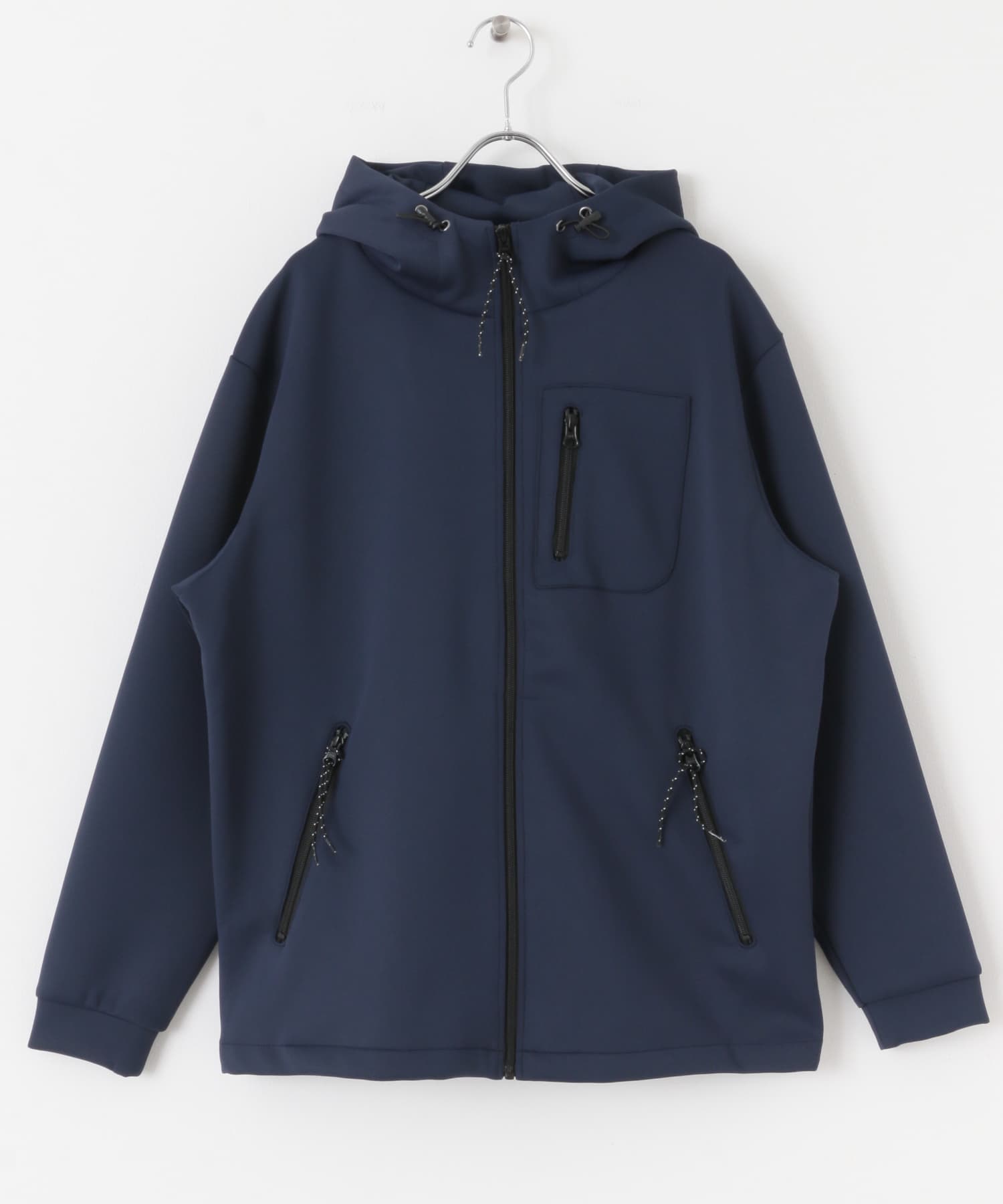 ZIP UP ダンボール フードアウター NVY M