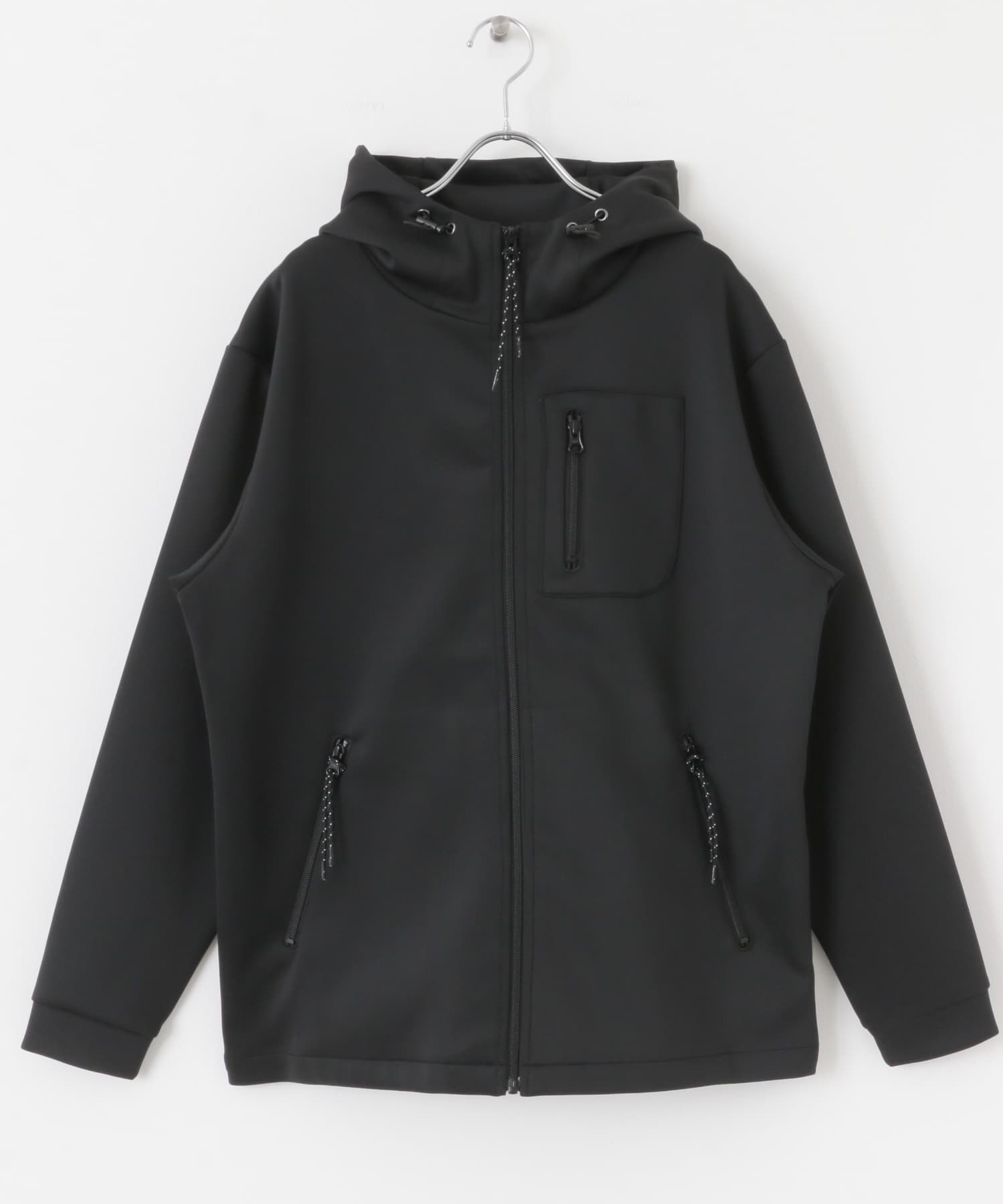 ZIP UP ダンボール フードアウター BLK M