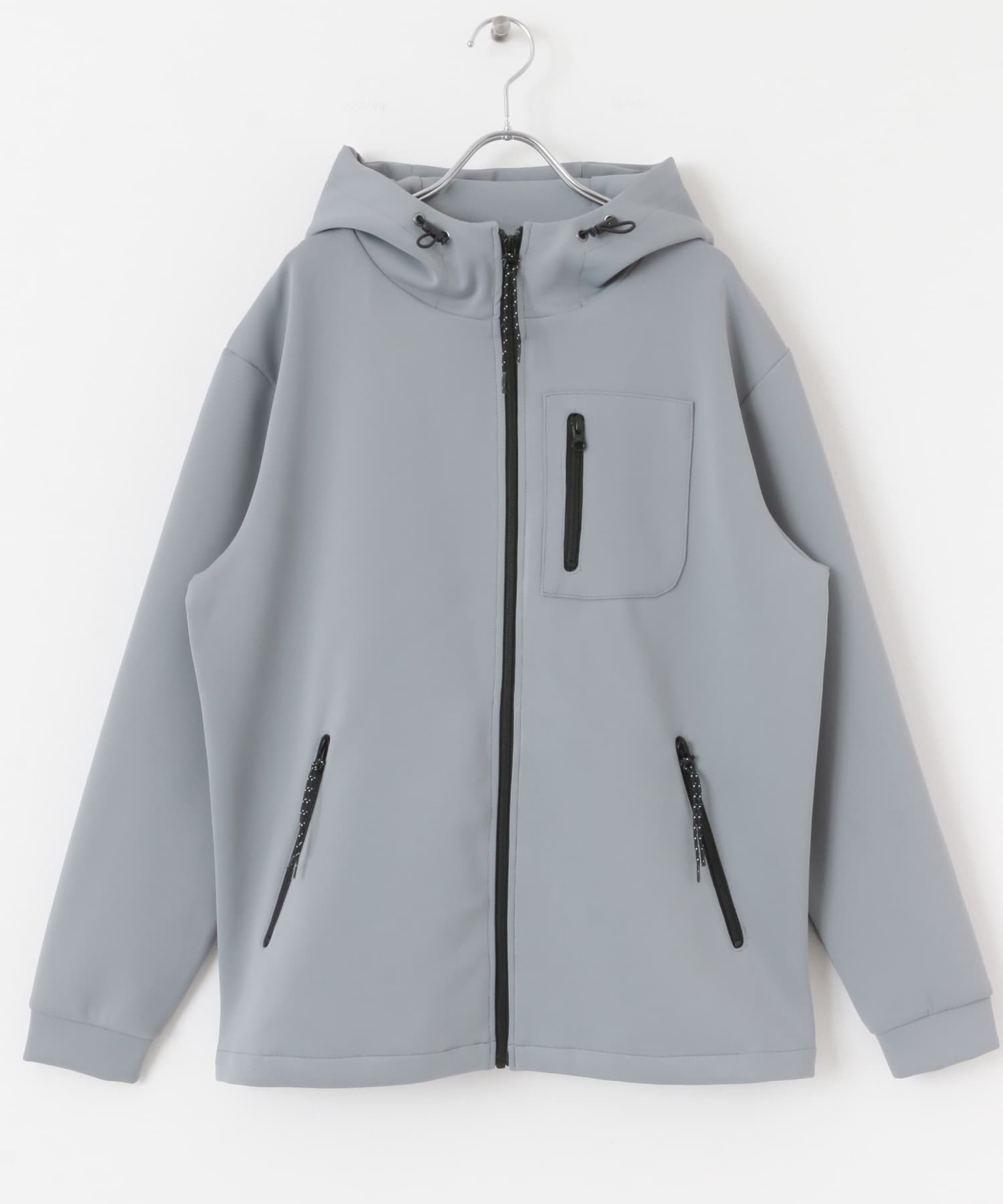 ZIP UP ダンボール フードアウター GRY M