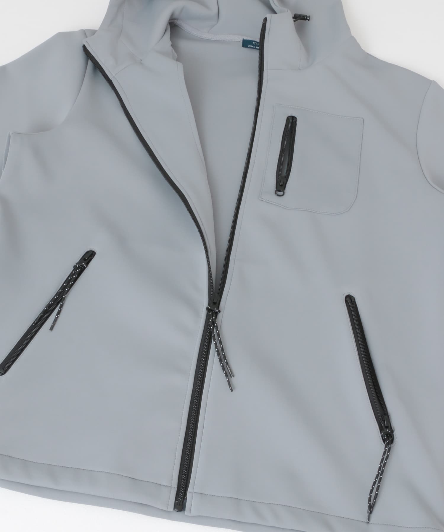 ZIP UP ダンボール フードアウター GRY M