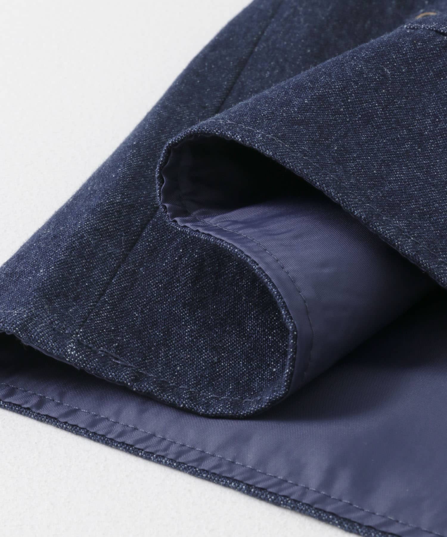 ジップアップ コットンワークベスト BLU M