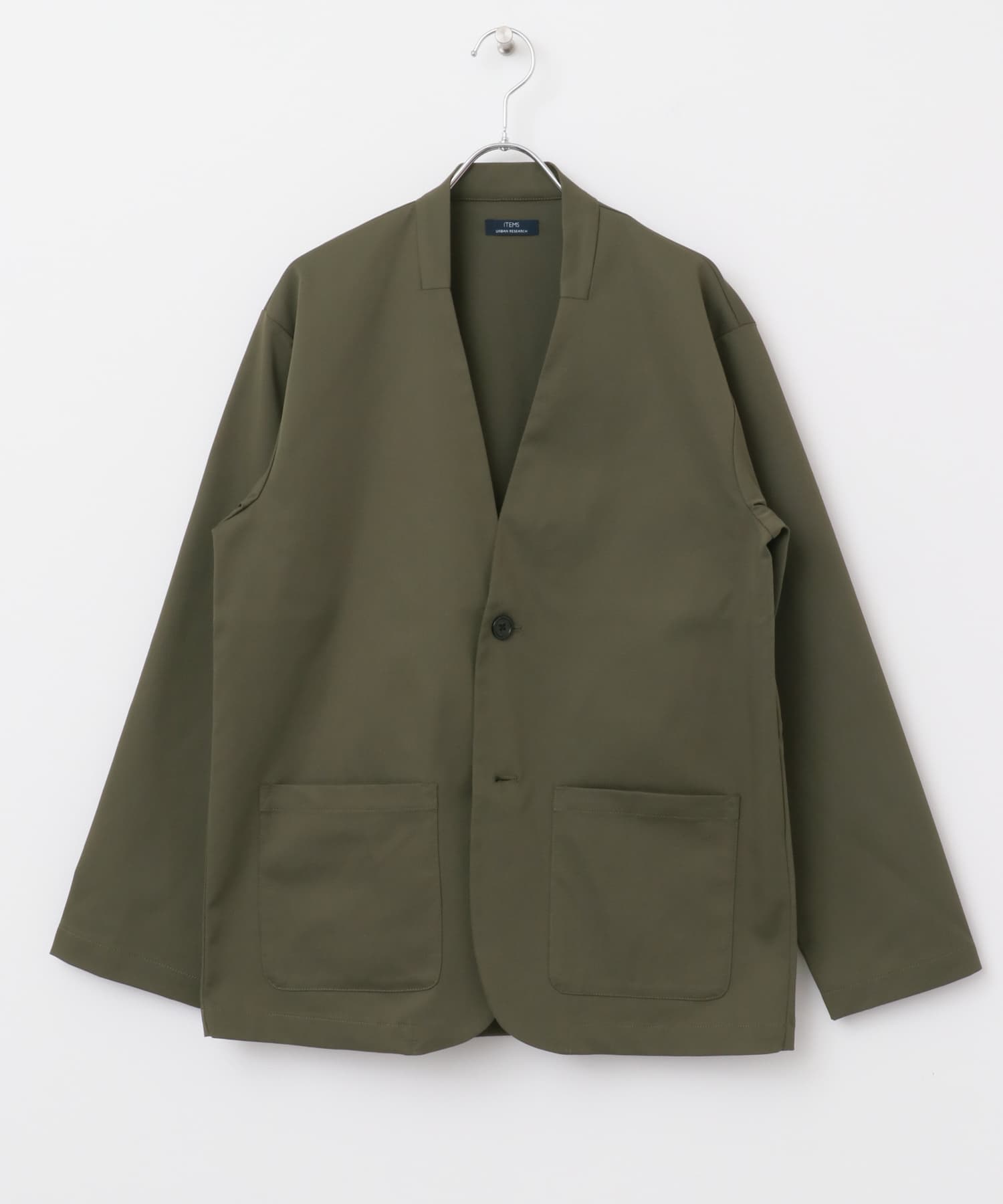 『セットアップ対応』マシンウォッシャブルピケノーラペルジャケット KHK M