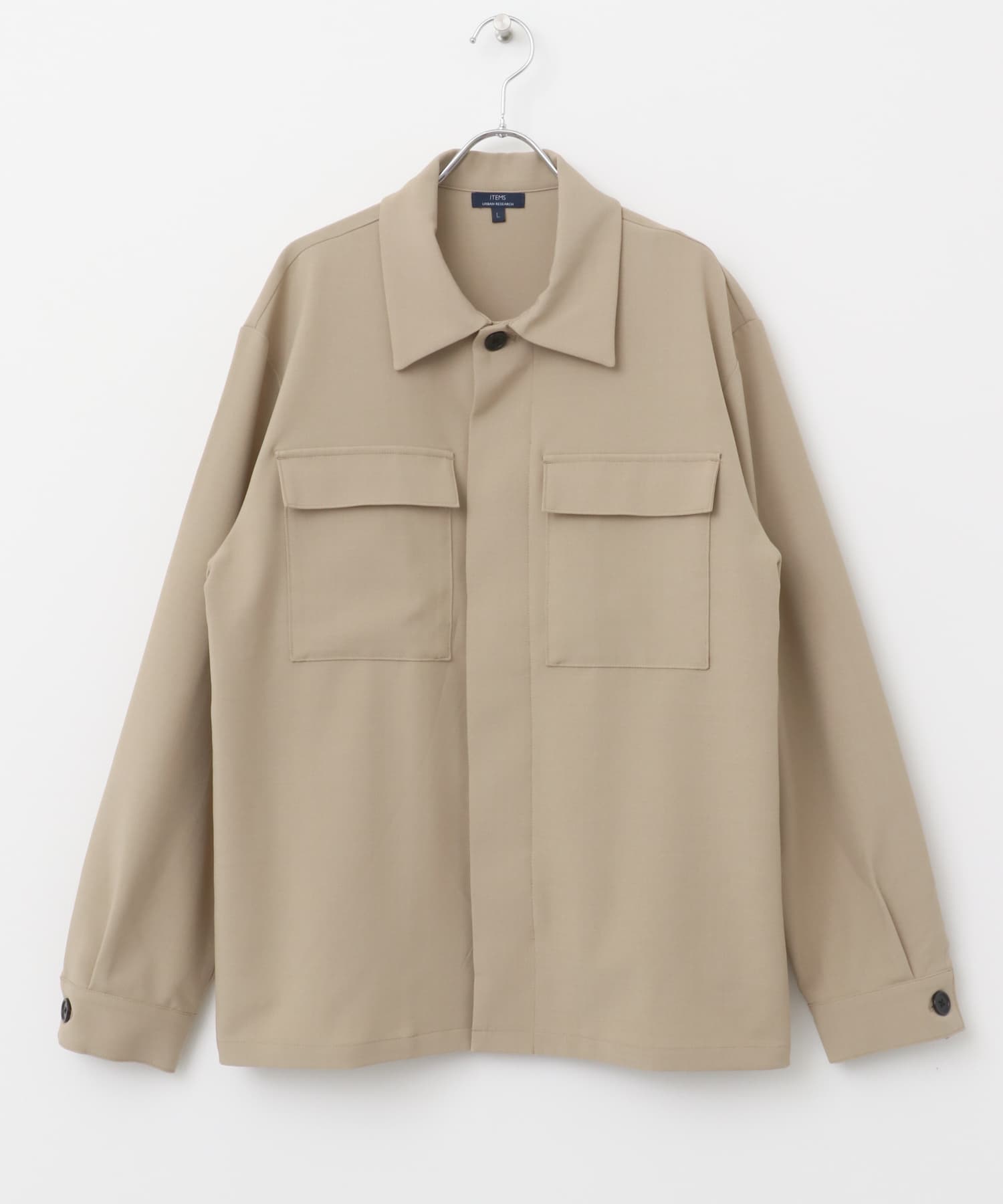 2wayストレッチ比翼ジャケット BEG M