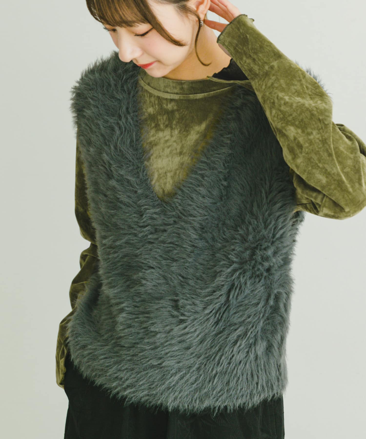 シアーベロアロングTシャツ