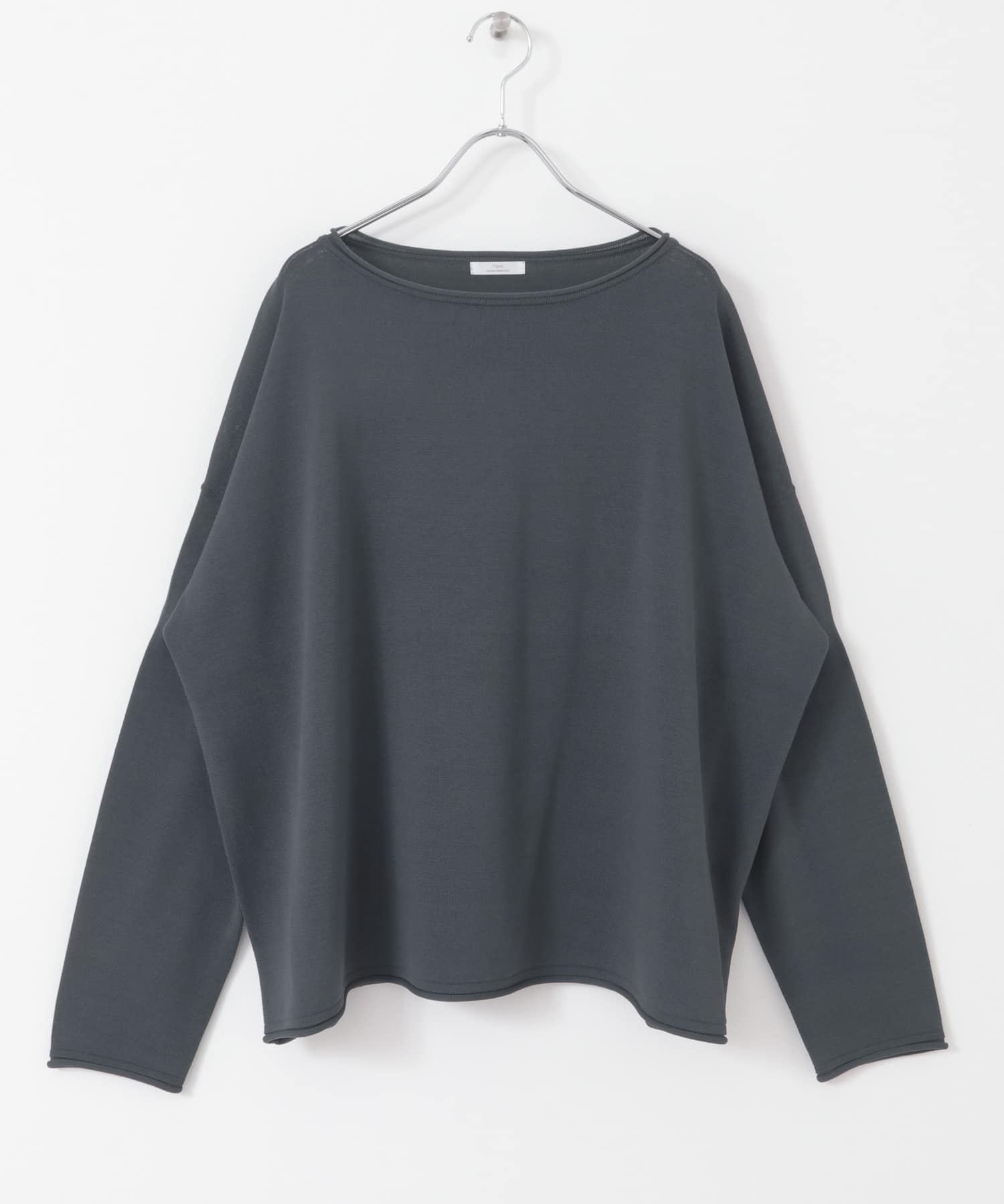 ボートネックルーズニット BLU FREE