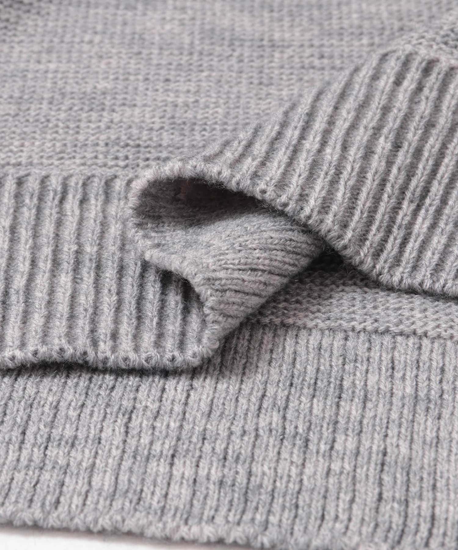 アンゴラタッチユルVニットベスト GRY FREE