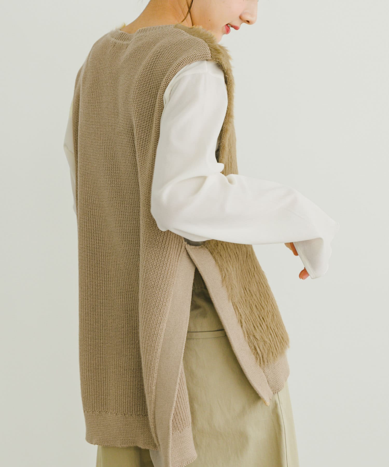 TOPS:ITA4-21A013 シアーベロアロングTシャツ