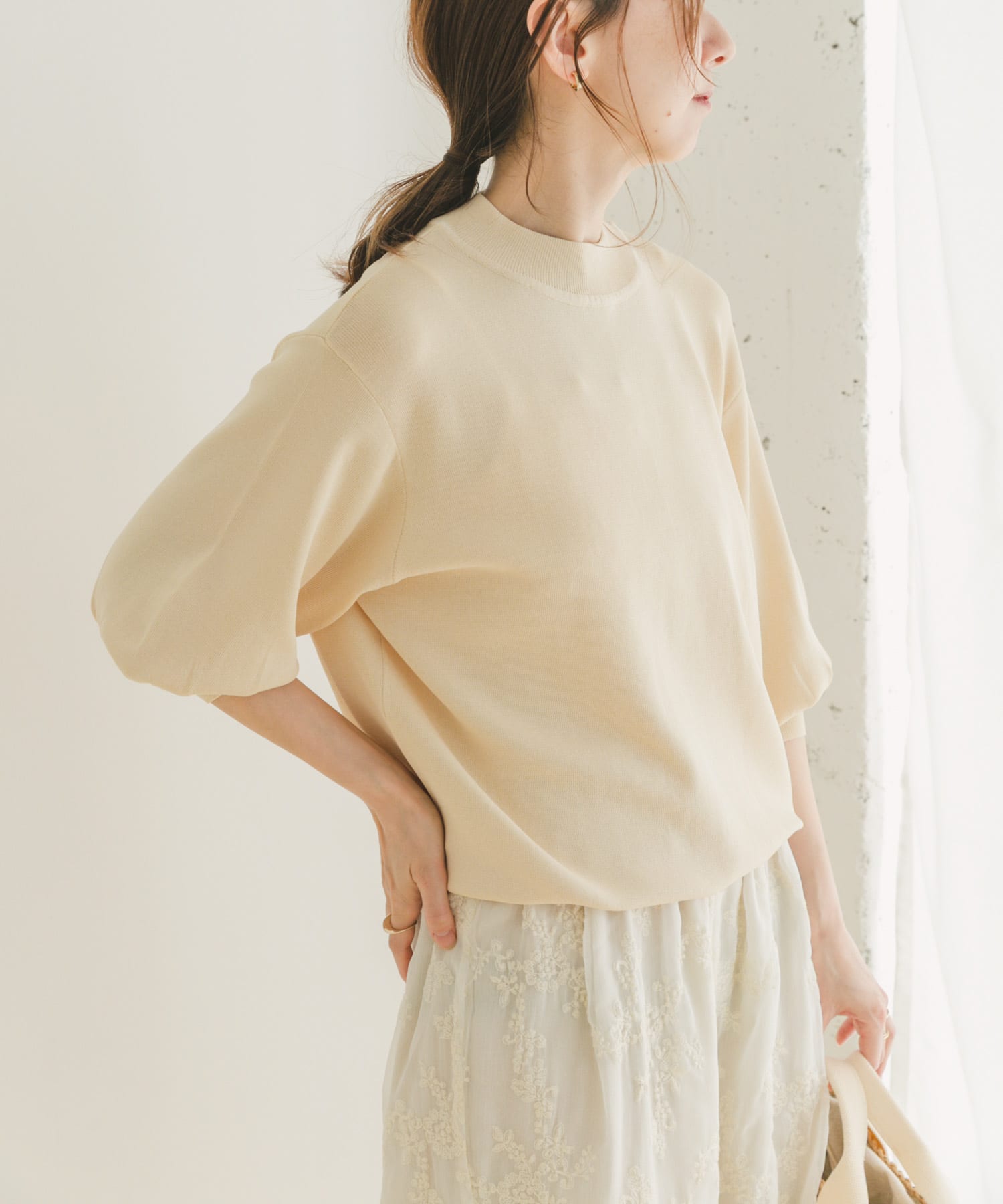 ソウバリボリュームスリーブニット