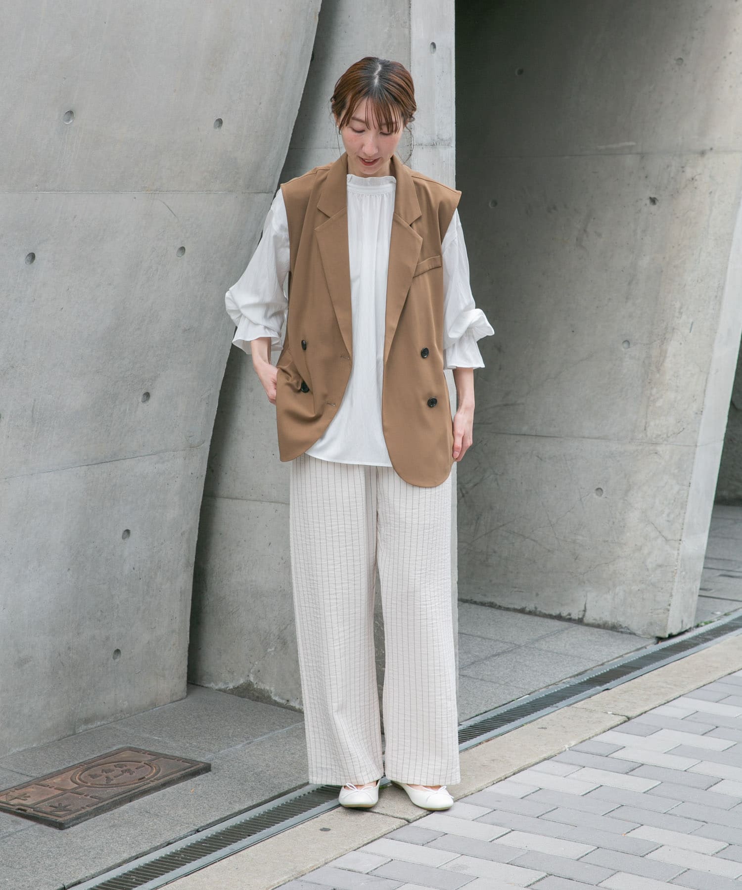 PANTS:ITA4-24A007/イージーストレートパンツ