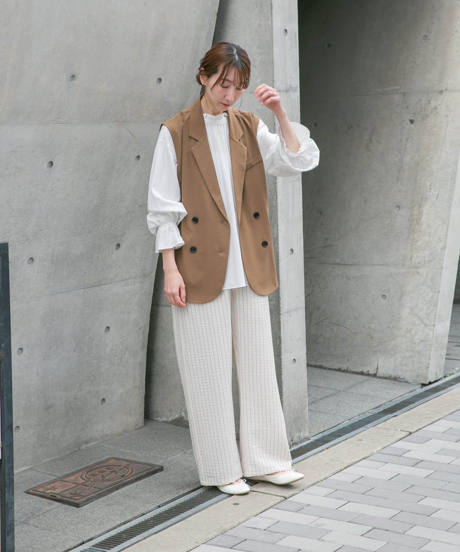 PANTS:ITA4-24A007/イージーストレートパンツ