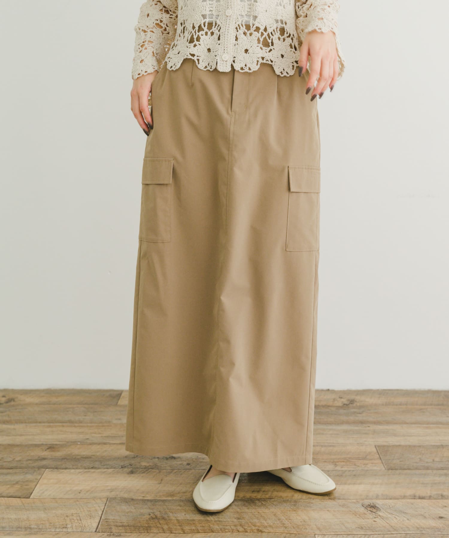 アウトポケットロングスカート