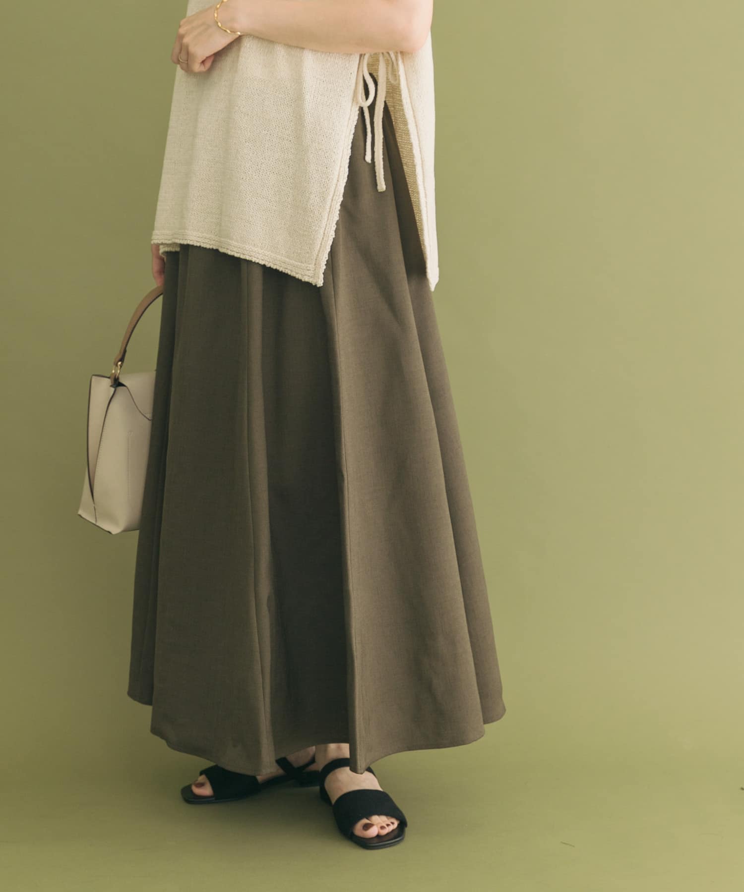リネンライクマキシスカート