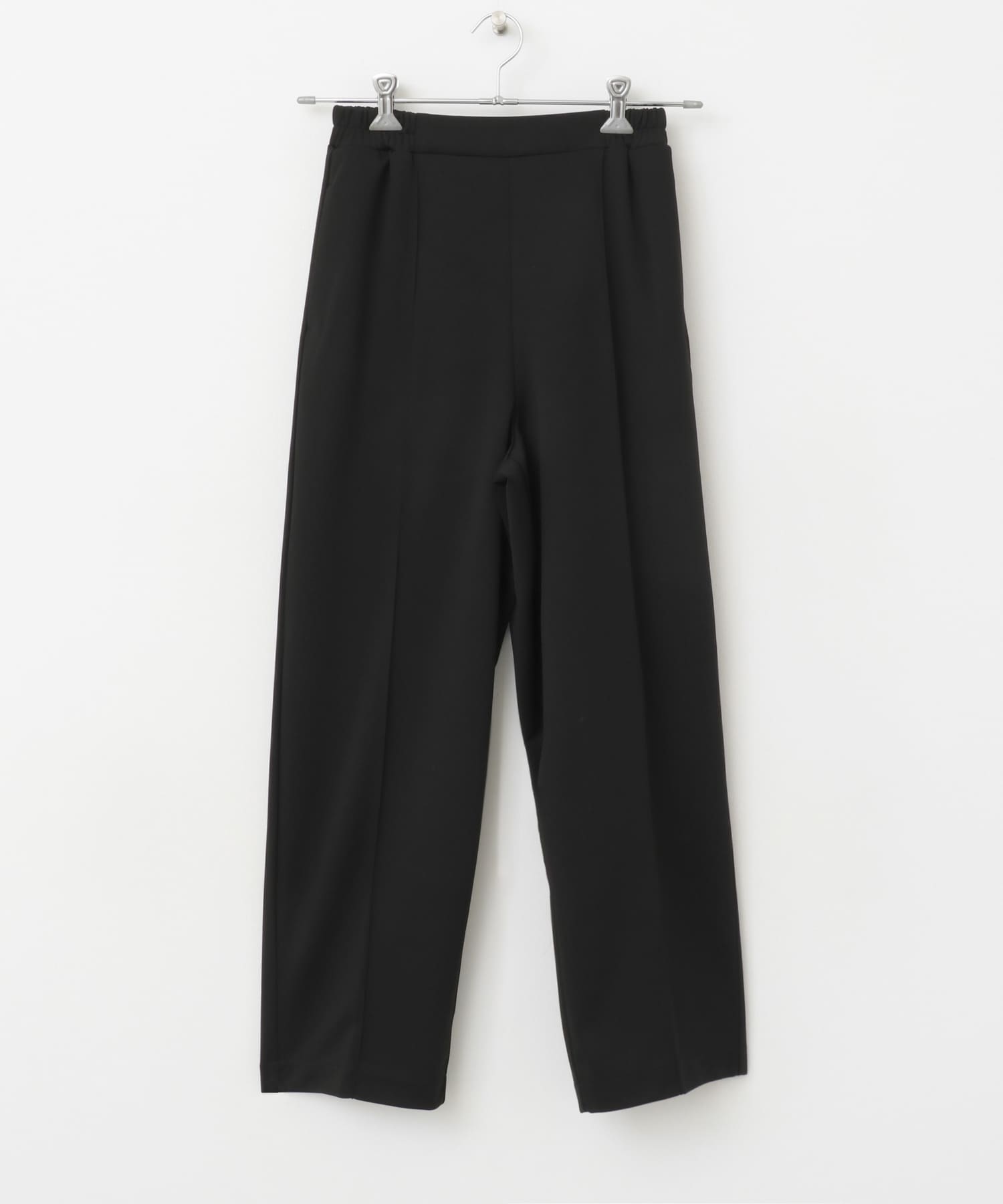 ペプラムトップス×パンツセット BLK×BLK FREE