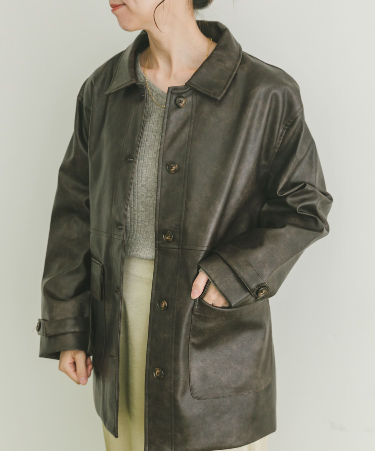 フェイクレザージャケット(FREE L.BEG): アウター｜URBAN