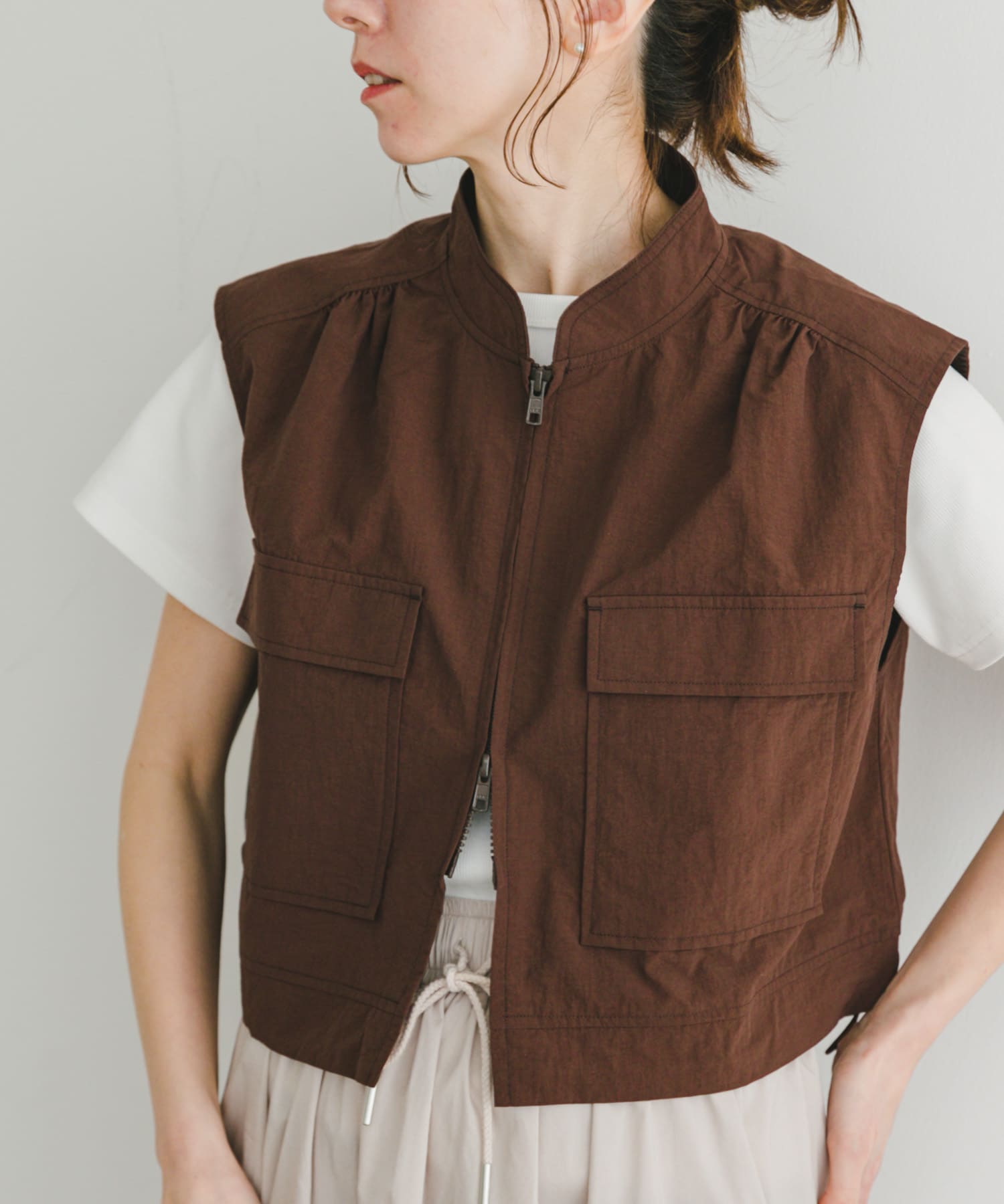 ナイロンショートベスト