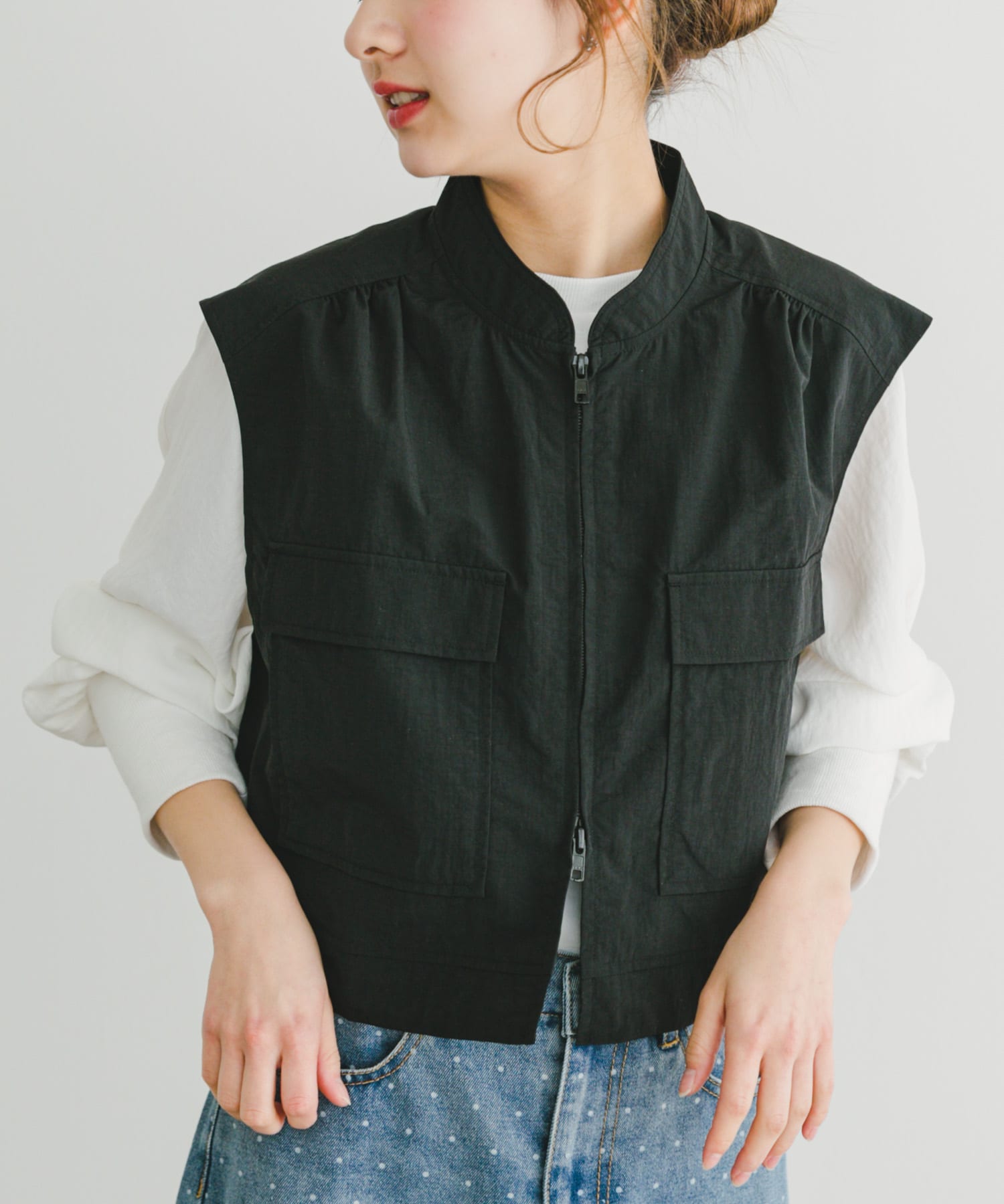 ナイロンショートベスト