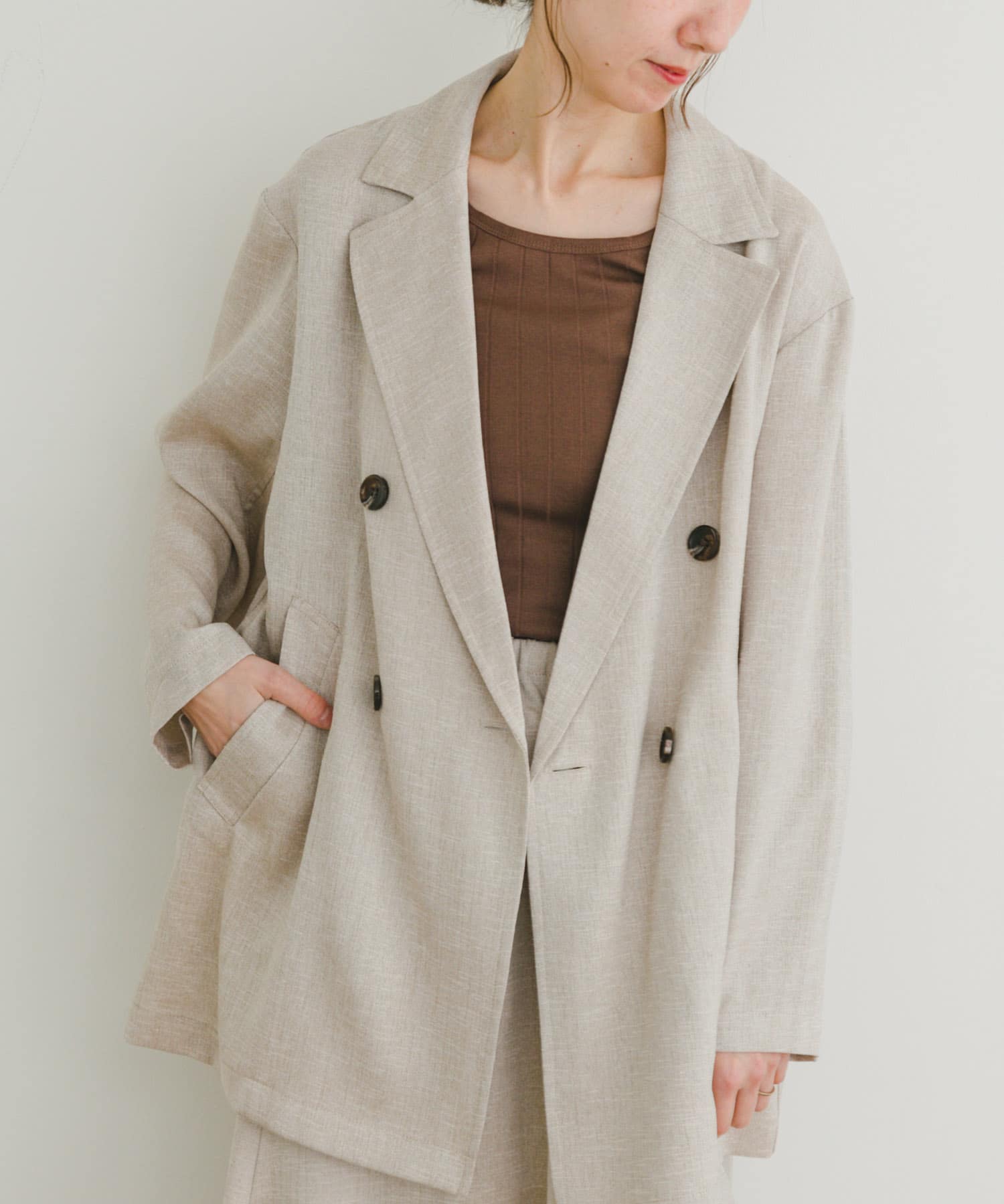 リネンライクジャケット