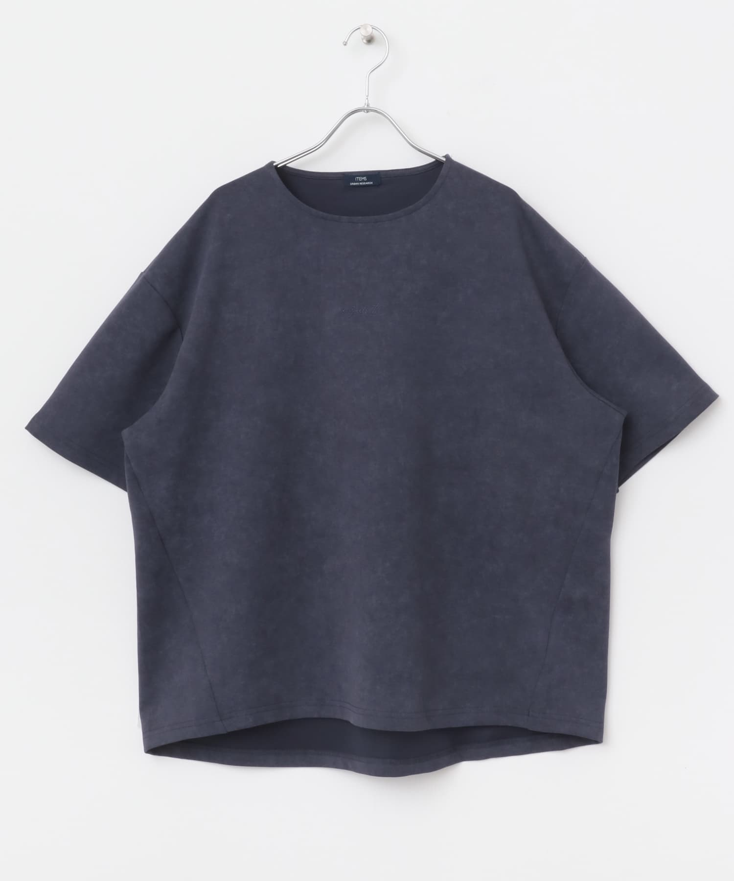 ワンポイント刺繍フェードポンチtops NVY M