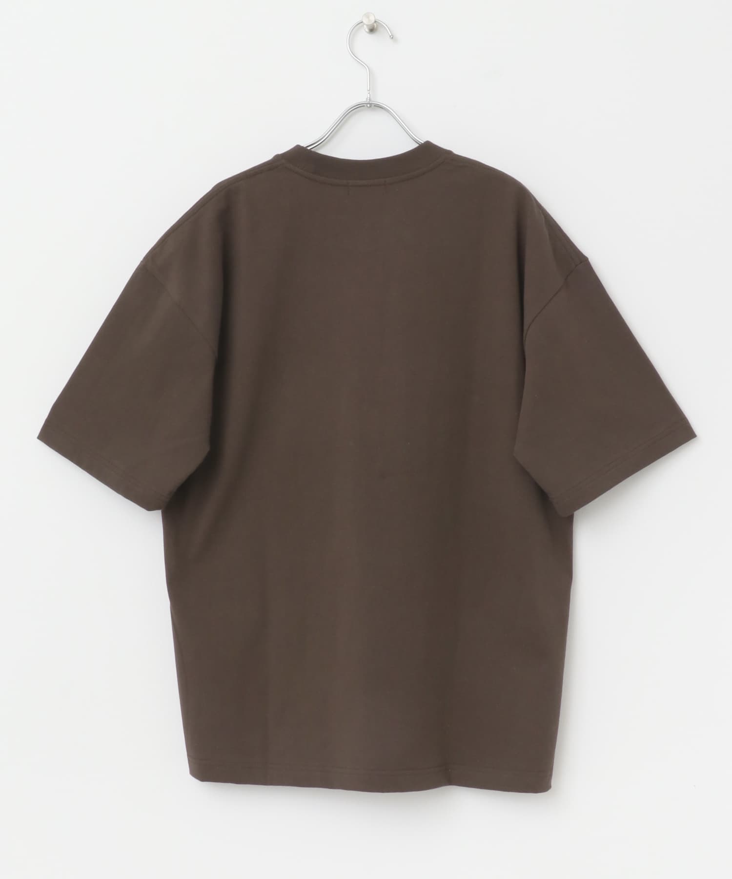 フリンジ刺繍T-shirts Logo BRN M