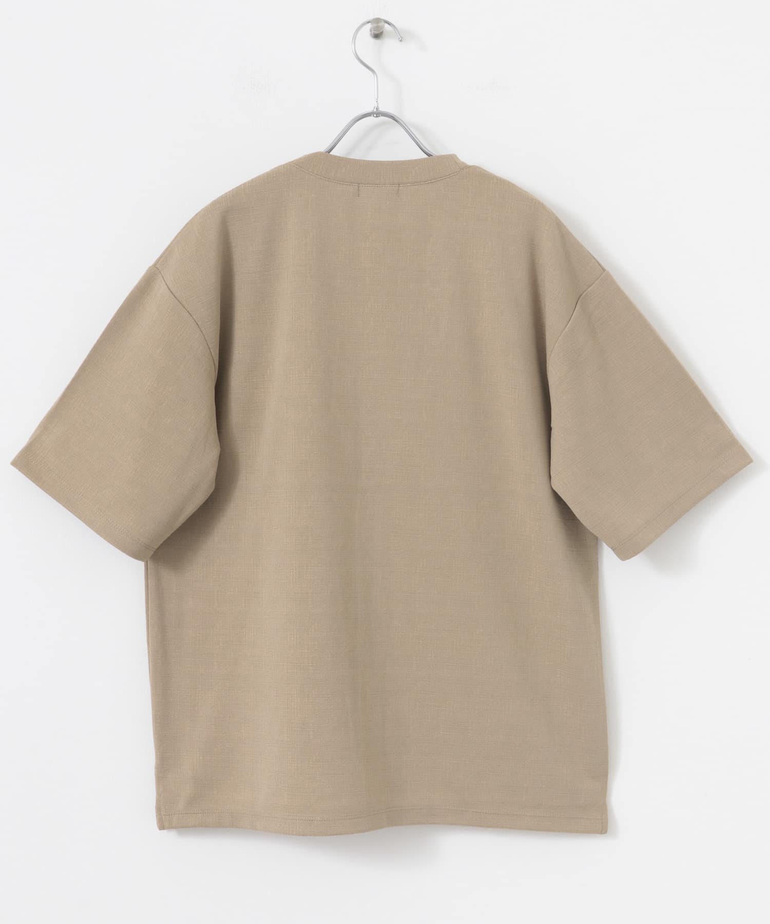 ジャガード5分袖カーディガン+ポンチTシャツセット BEG M