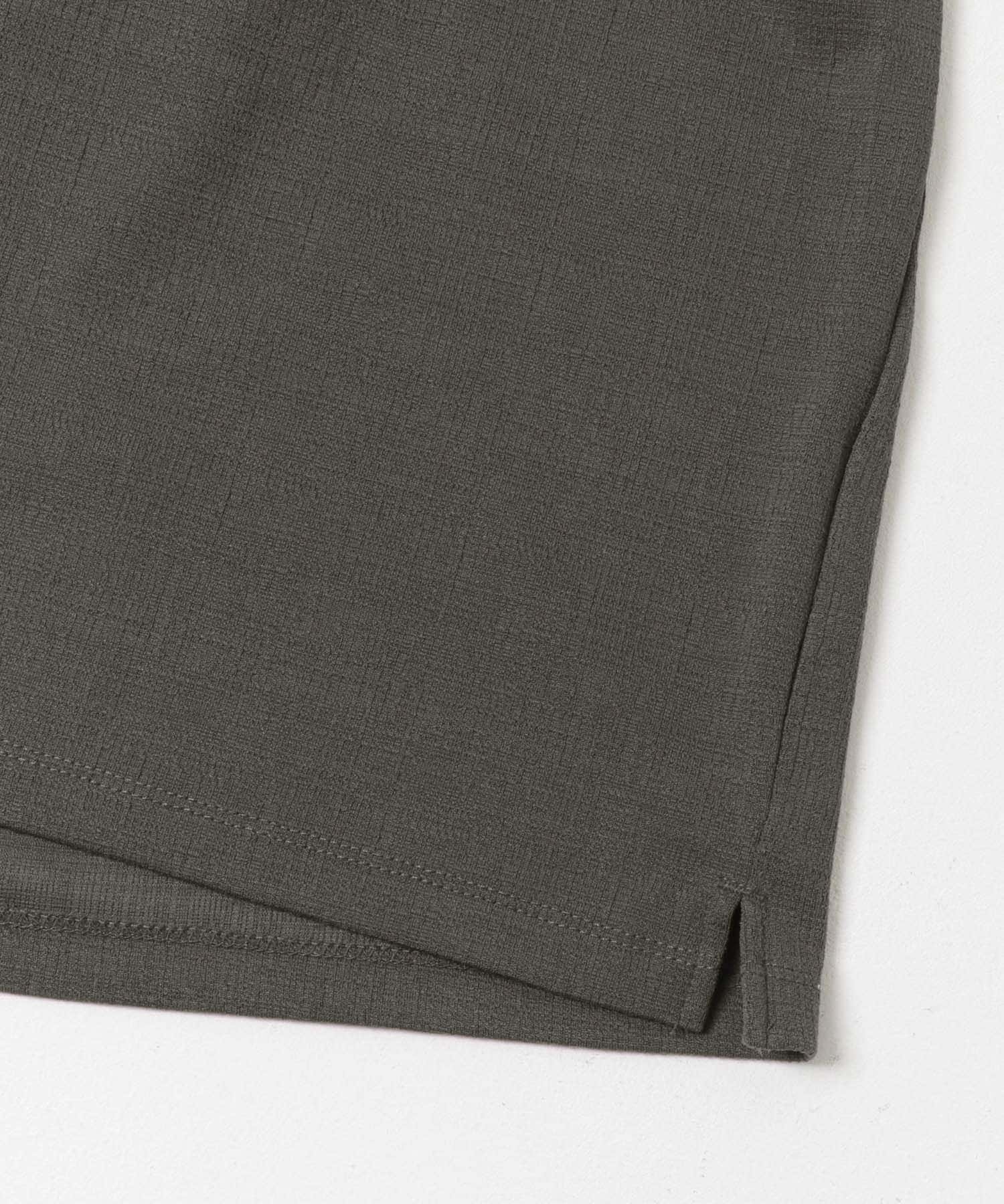 ジャガード5分袖カーディガン+ポンチTシャツセット GRY M