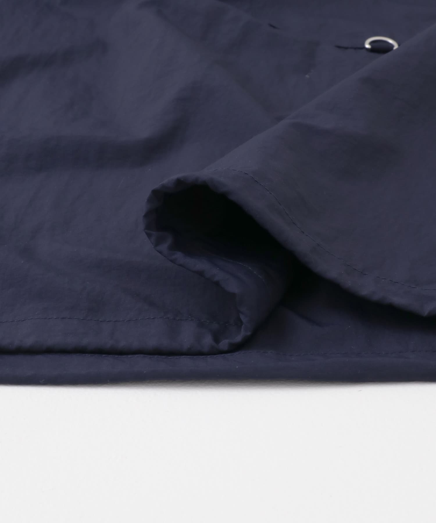 『撥水/イージーケア/接触冷感/UVカット』タスランナイロンクルーネックドロストTシャツ NVY M