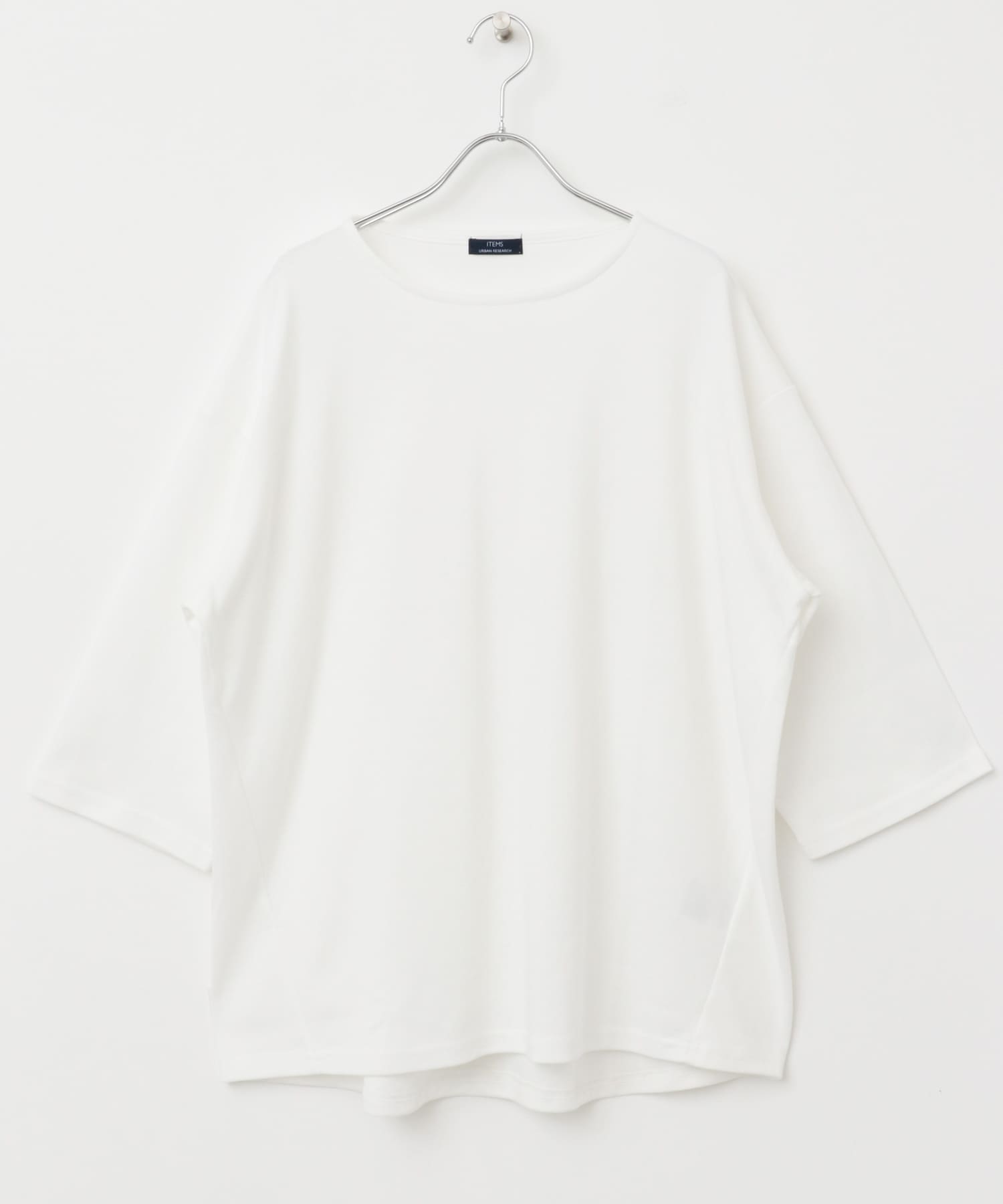 接触冷感ポンチ7分袖Tops WHT M