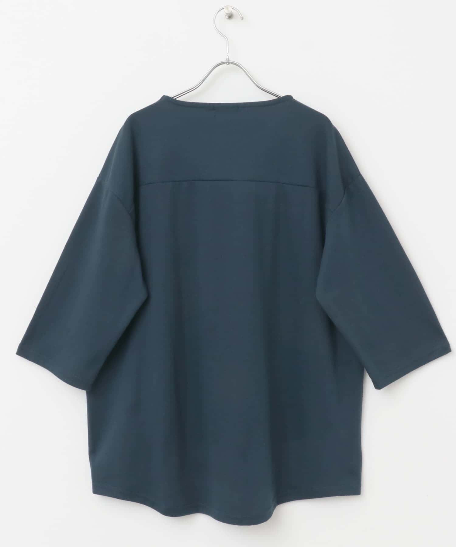 接触冷感ポンチ7分袖Tops BLU M