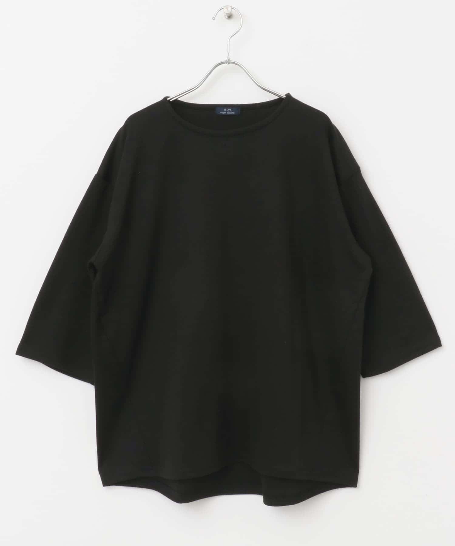 接触冷感ポンチ7分袖Tops BLK M