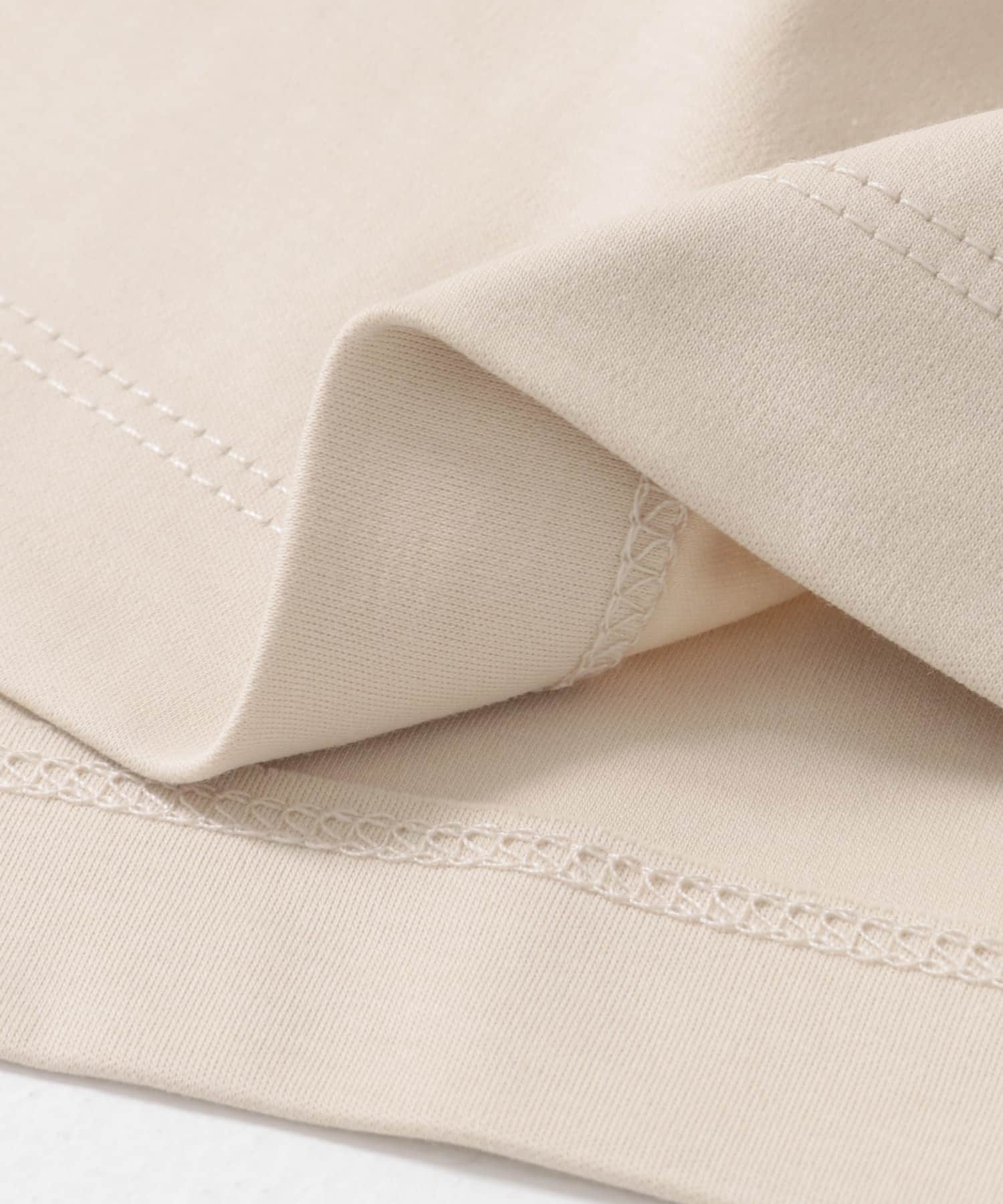 Fine Cotton クルーネックポケットTシャツ BEG S