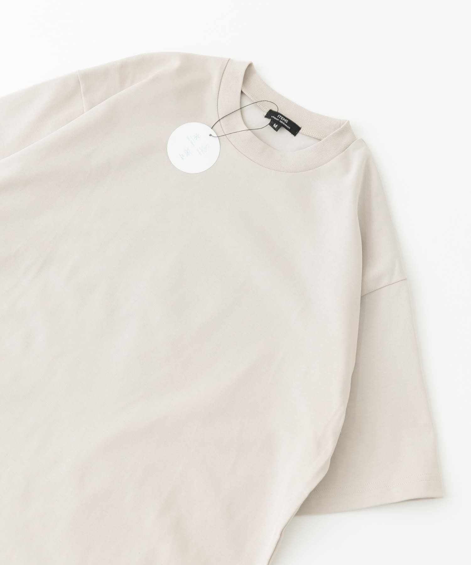 『接触冷感/UVカット』シルケットクルーネックTシャツ