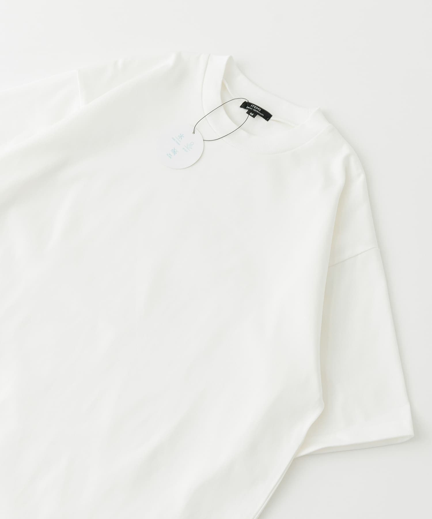 『接触冷感/UVカット』シルケットクルーネックTシャツ WHT M