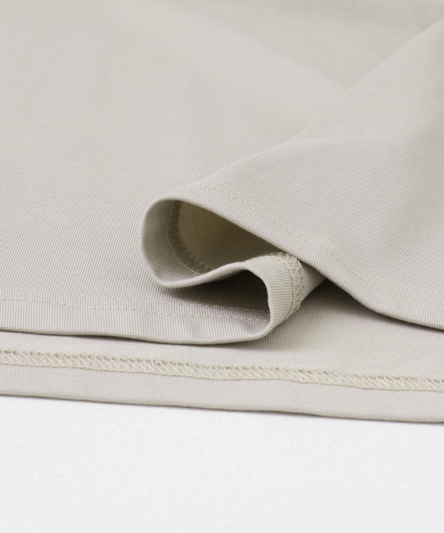 ジップポケットキリカエクルーネックTシャツ GREIGE M