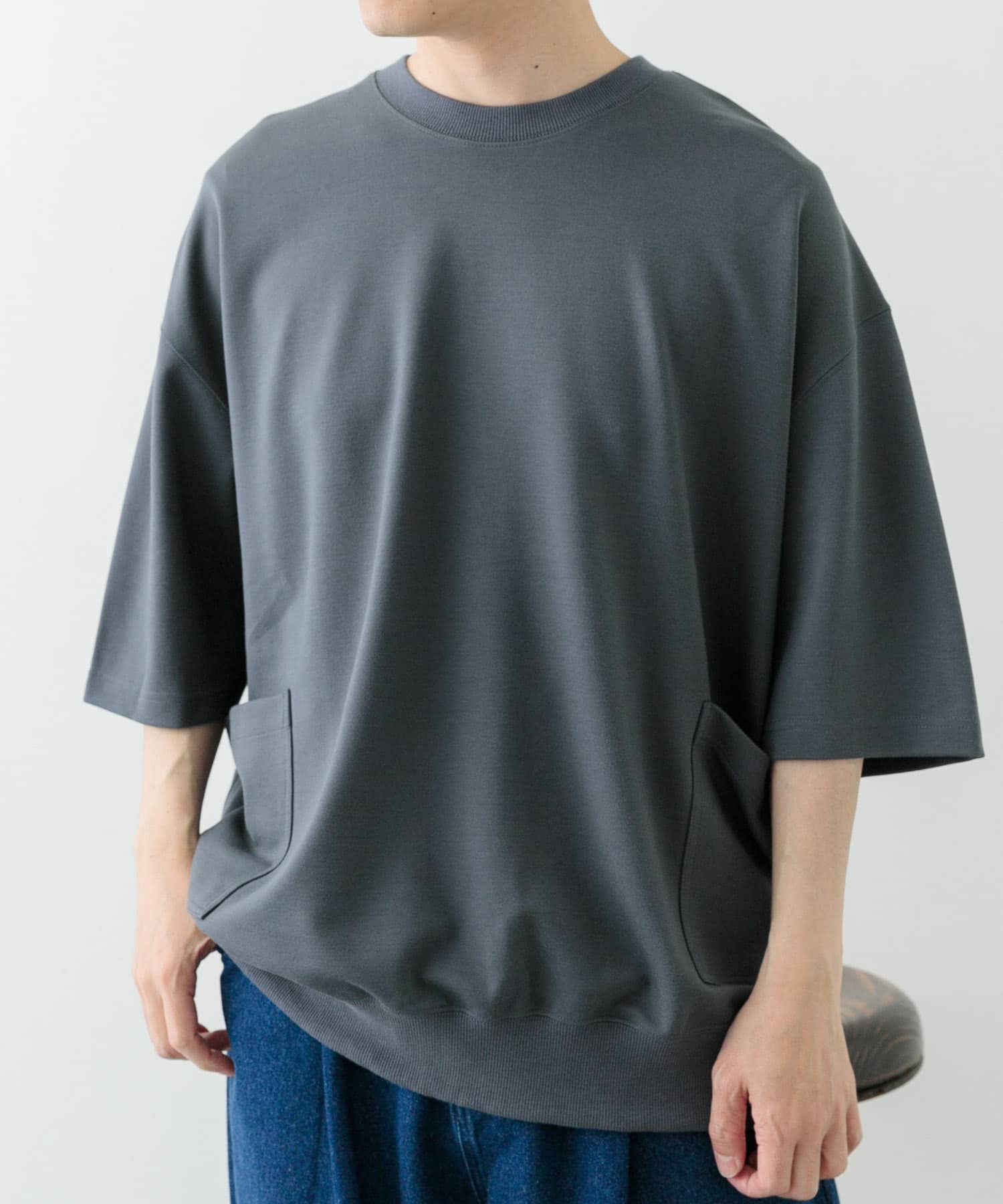 サイドストレージ半袖ポンチTops