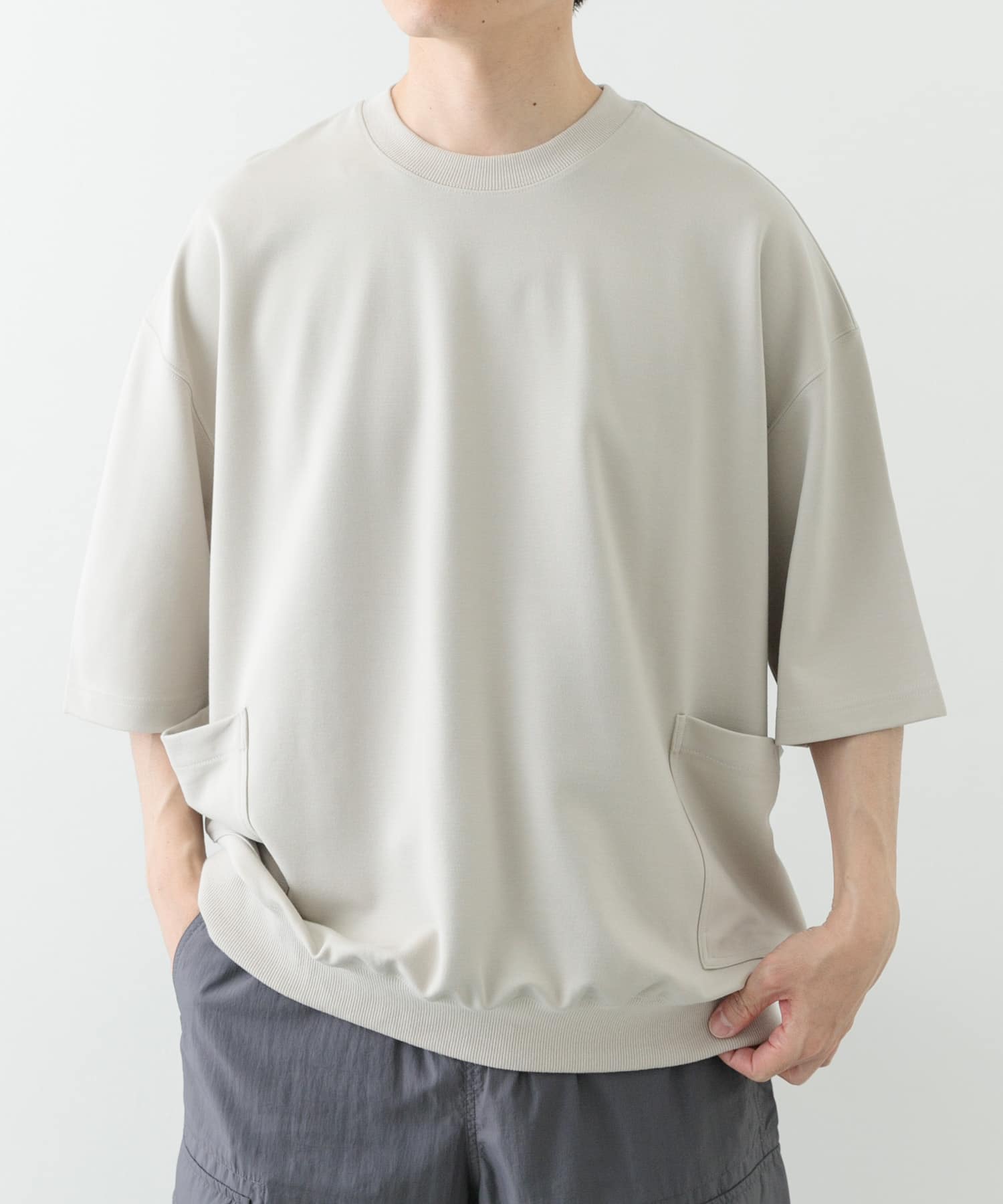 サイドストレージ半袖ポンチTops