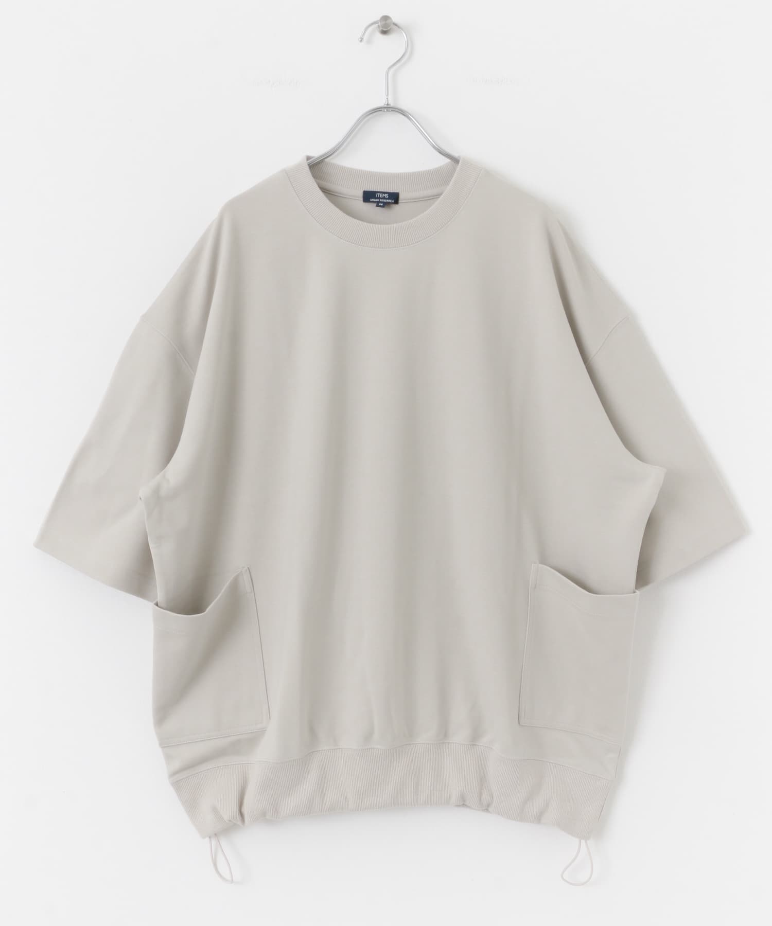 サイドストレージ半袖ポンチTops BEG M